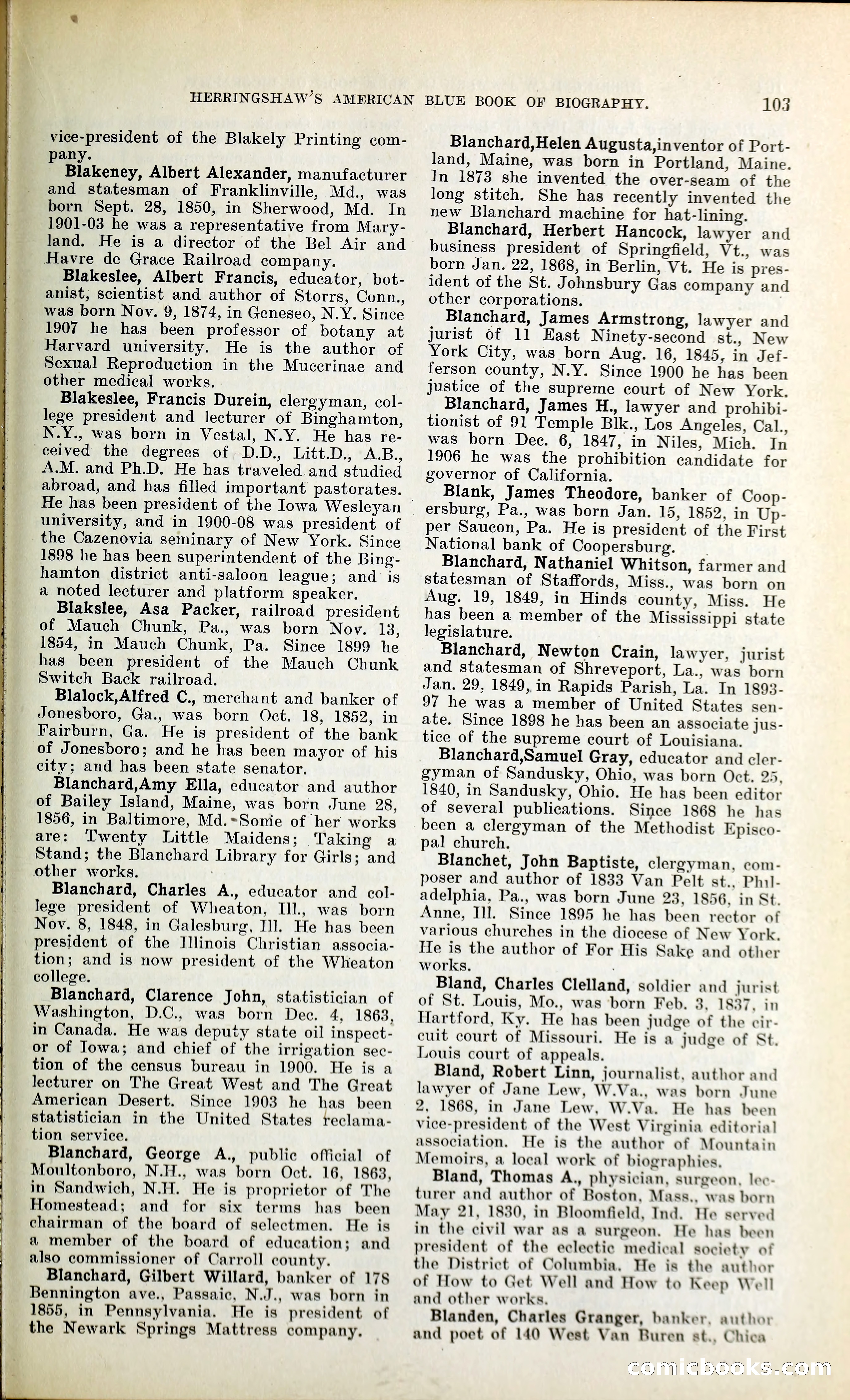 Herringshaw's American Blue Book of Biography — page 116 of 394