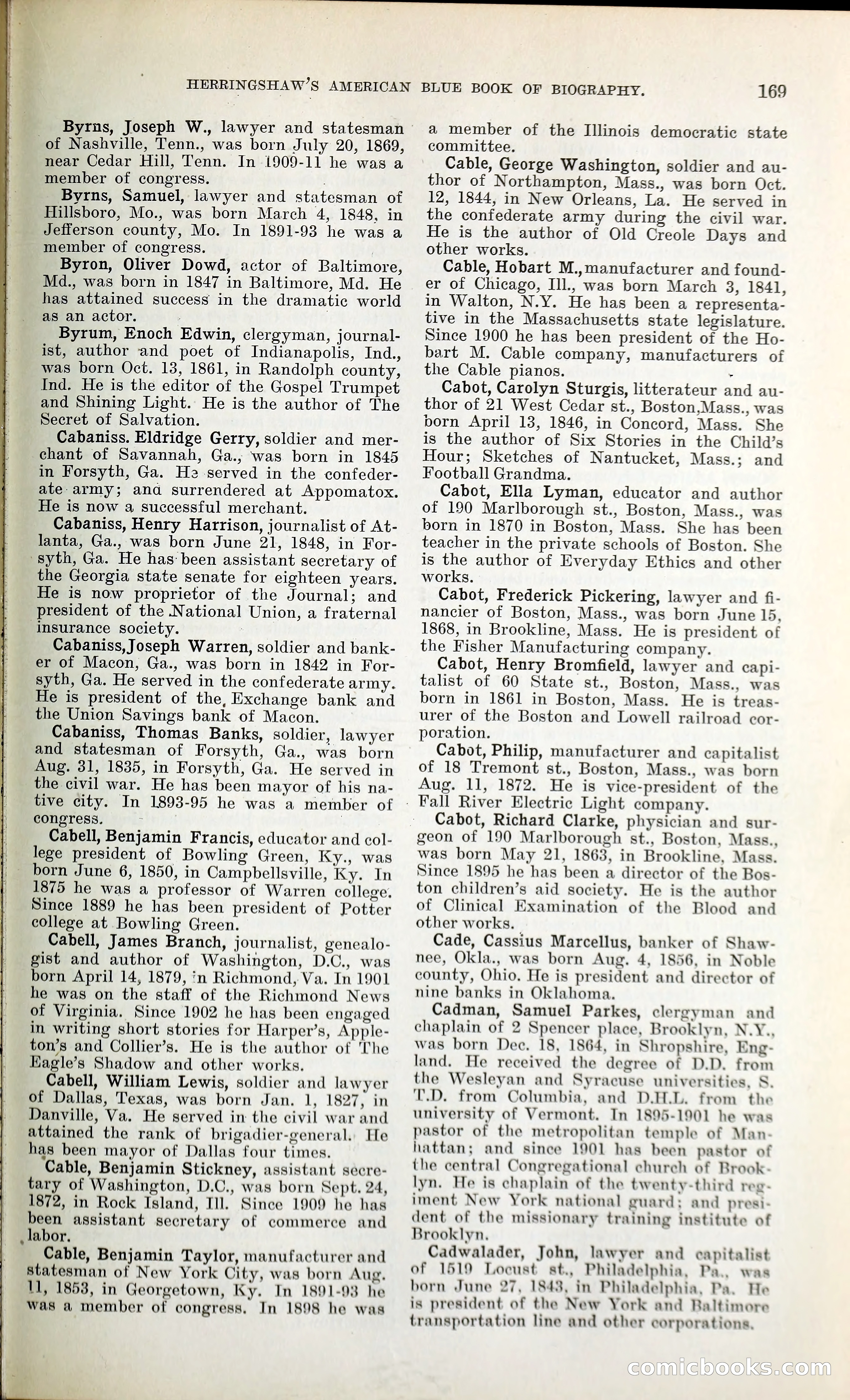Herringshaw's American Blue Book of Biography — page 182 of 394