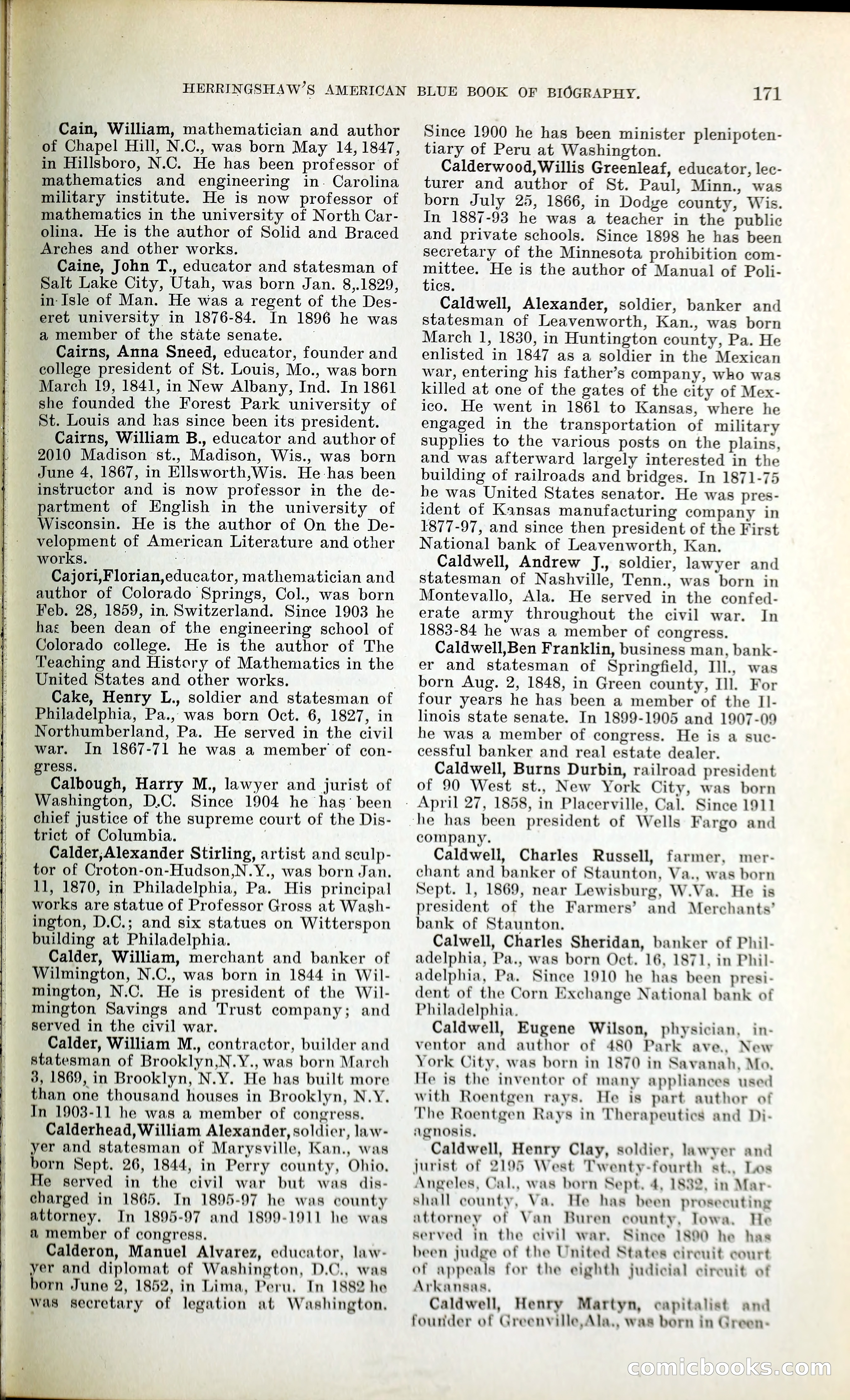 Herringshaw's American Blue Book of Biography — page 184 of 394