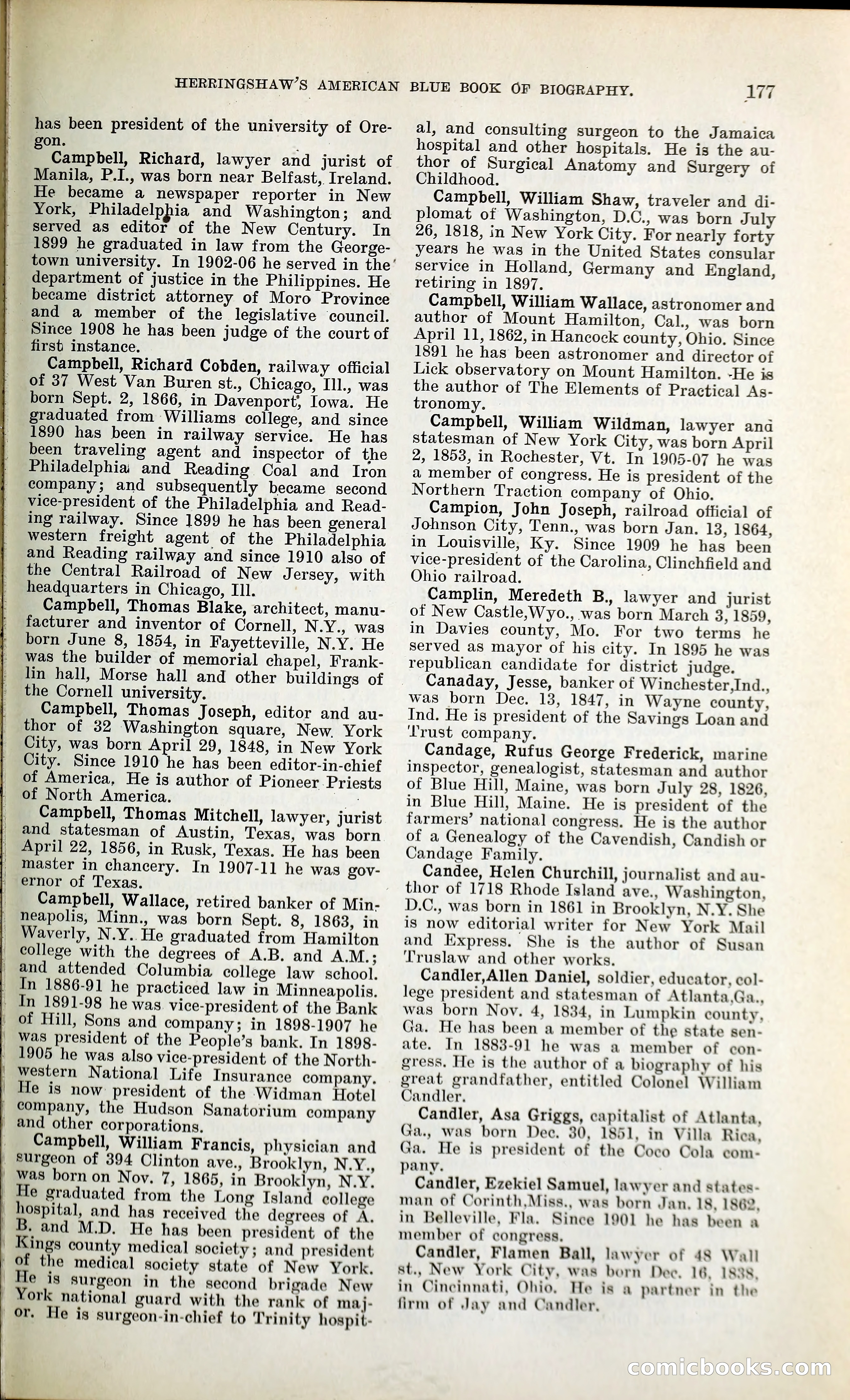 Herringshaw's American Blue Book of Biography — page 190 of 394