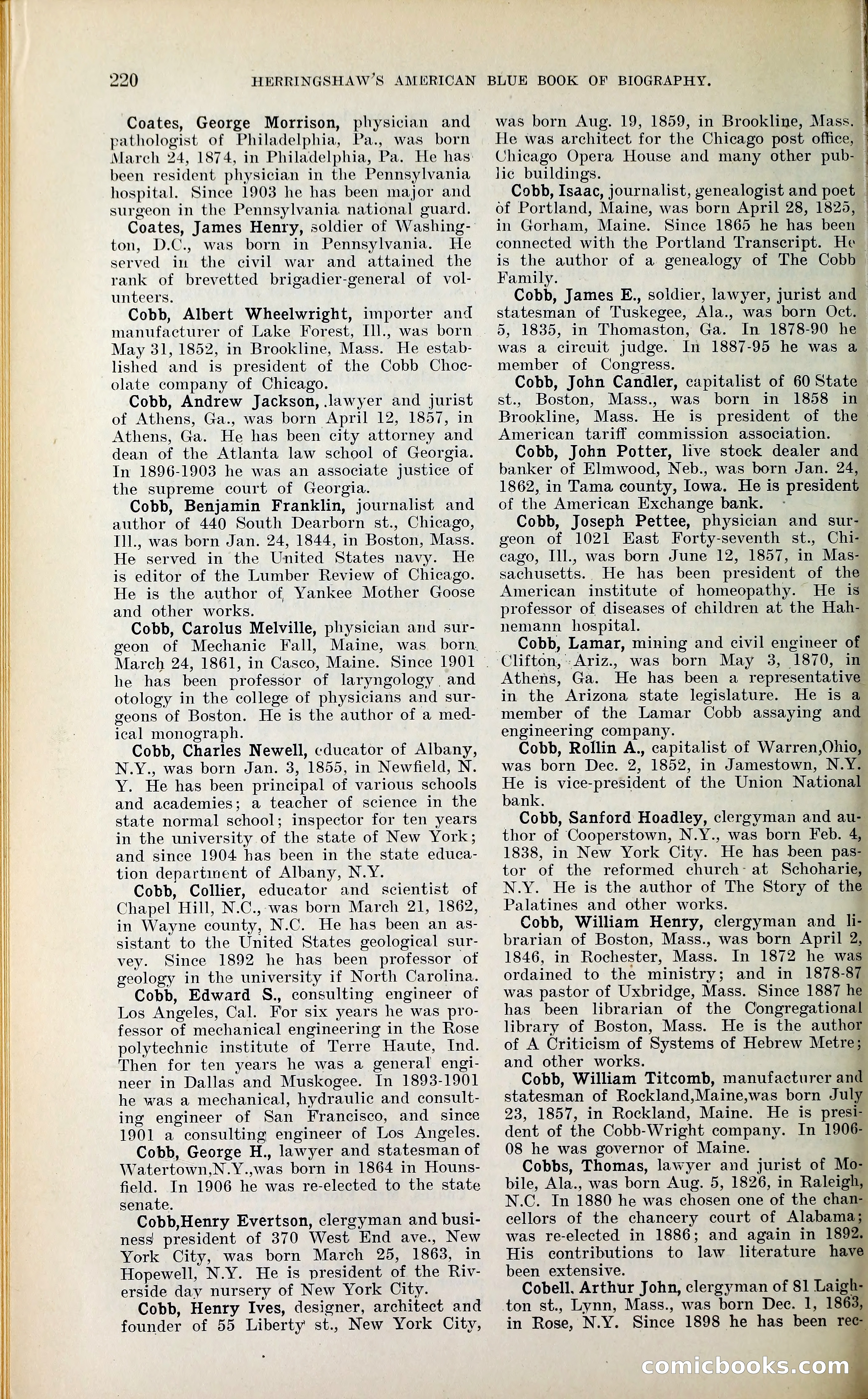Herringshaw's American Blue Book of Biography — page 233 of 394