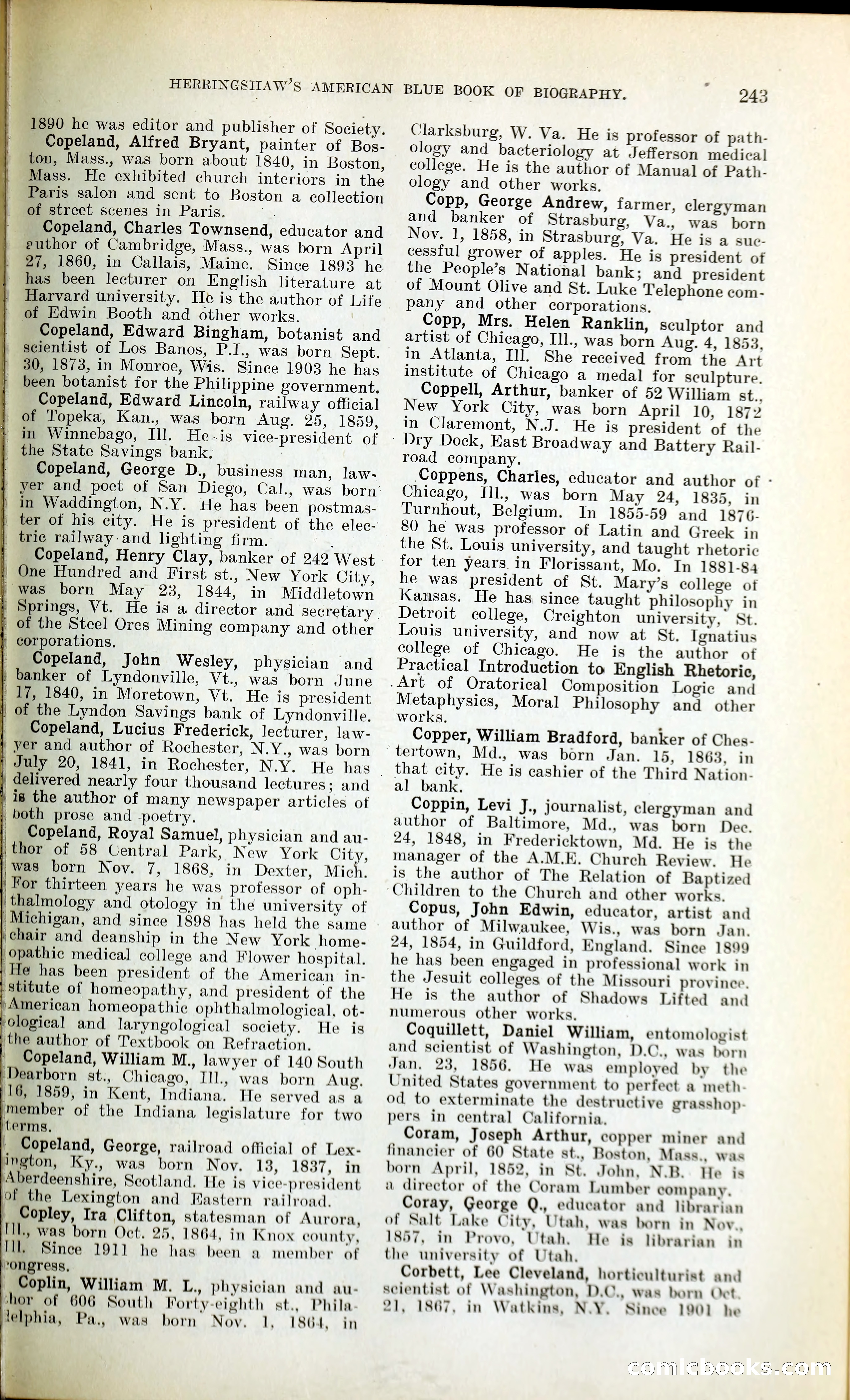 Herringshaw's American Blue Book of Biography — page 256 of 394