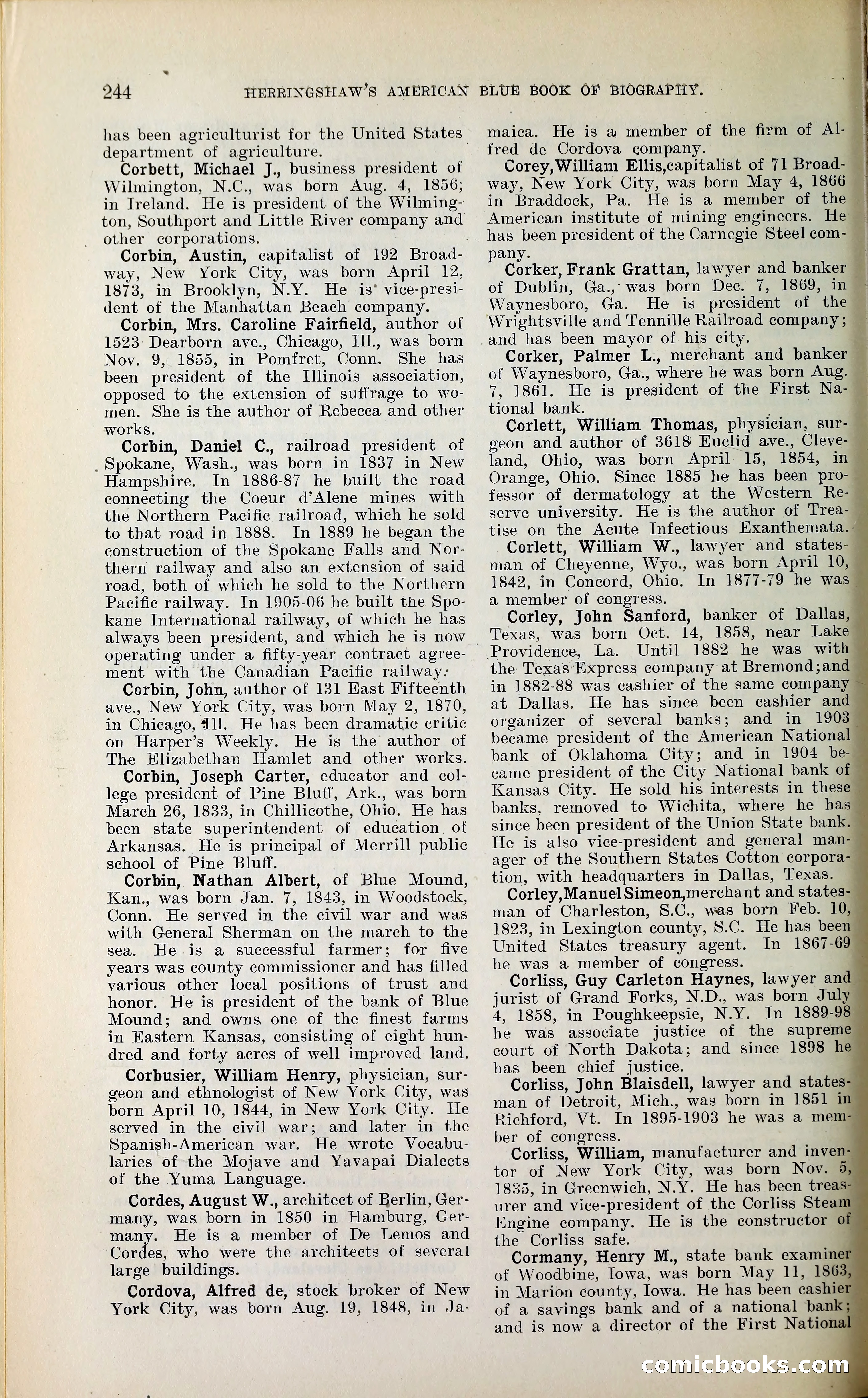 Herringshaw's American Blue Book of Biography — page 257 of 394