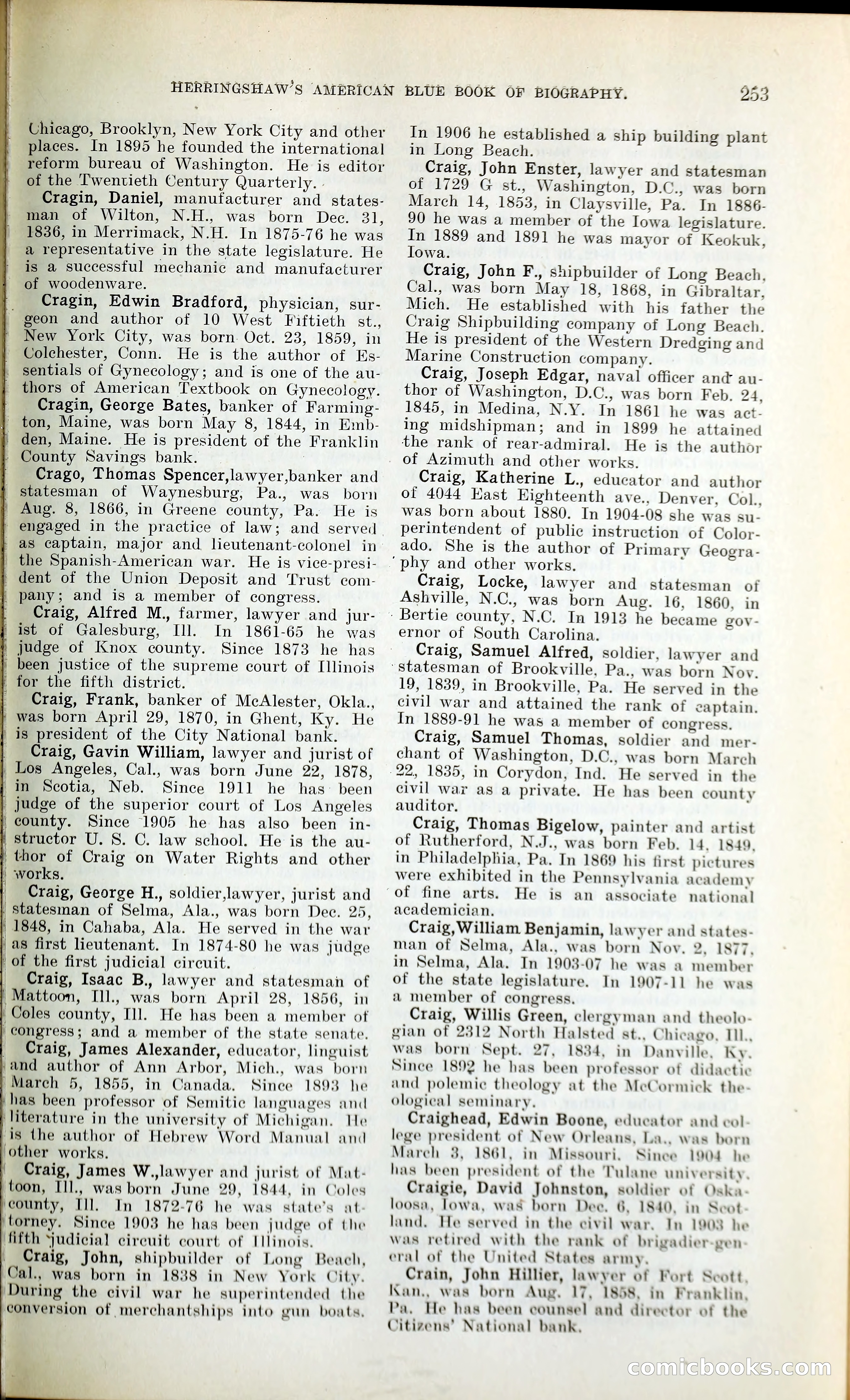 Herringshaw's American Blue Book of Biography — page 266 of 394