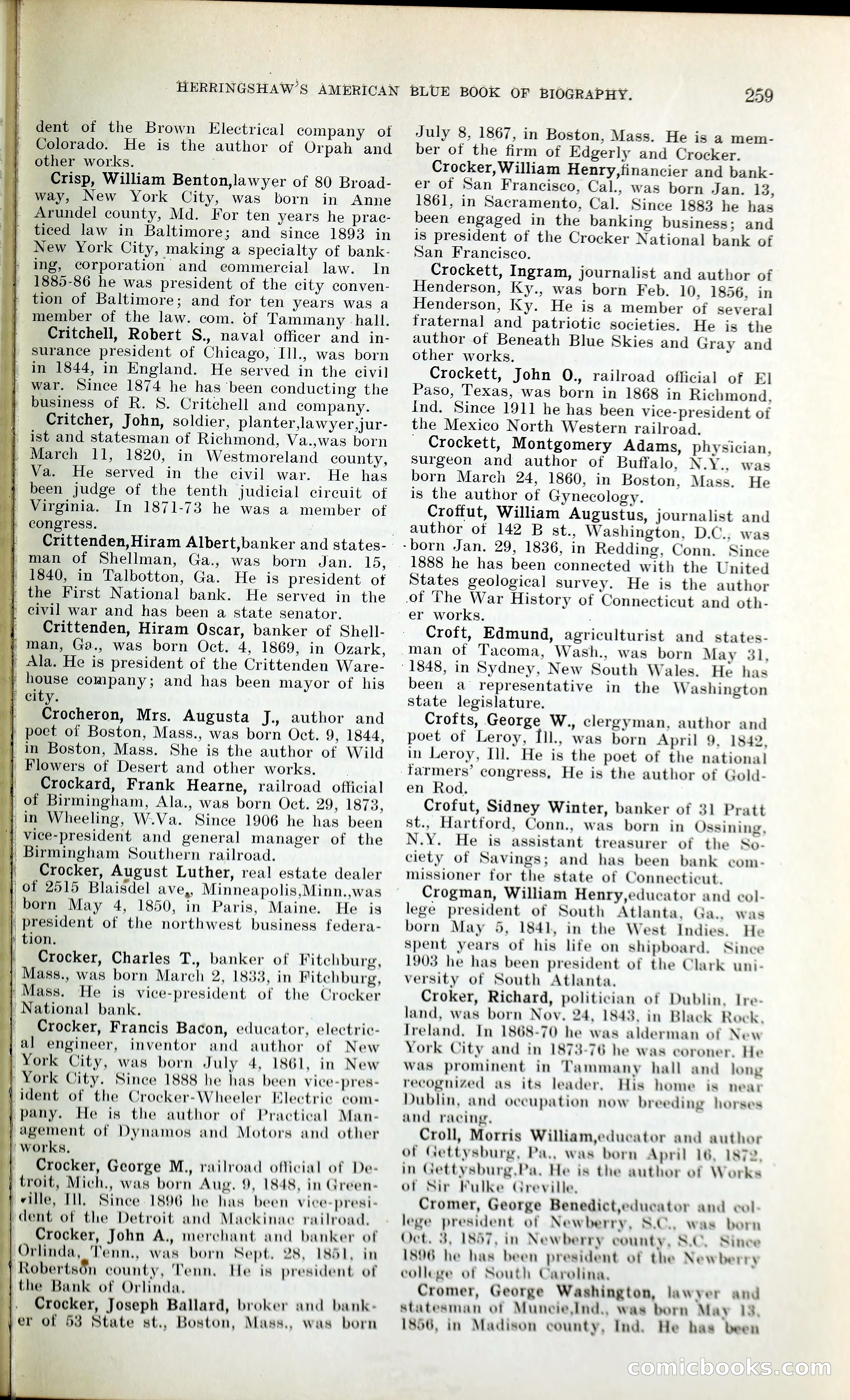Herringshaw's American Blue Book of Biography — page 274 of 394