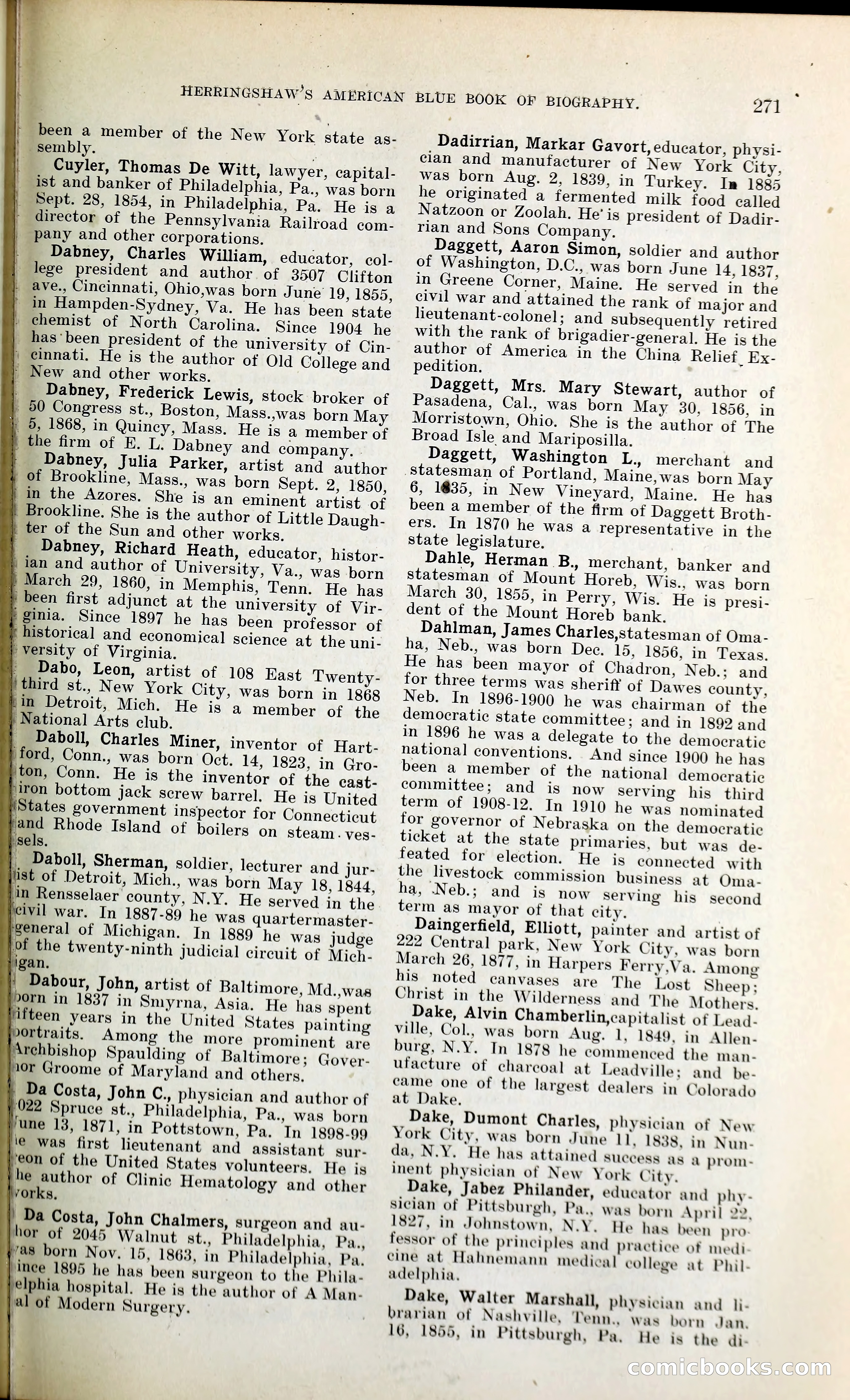 Herringshaw's American Blue Book of Biography — page 286 of 394