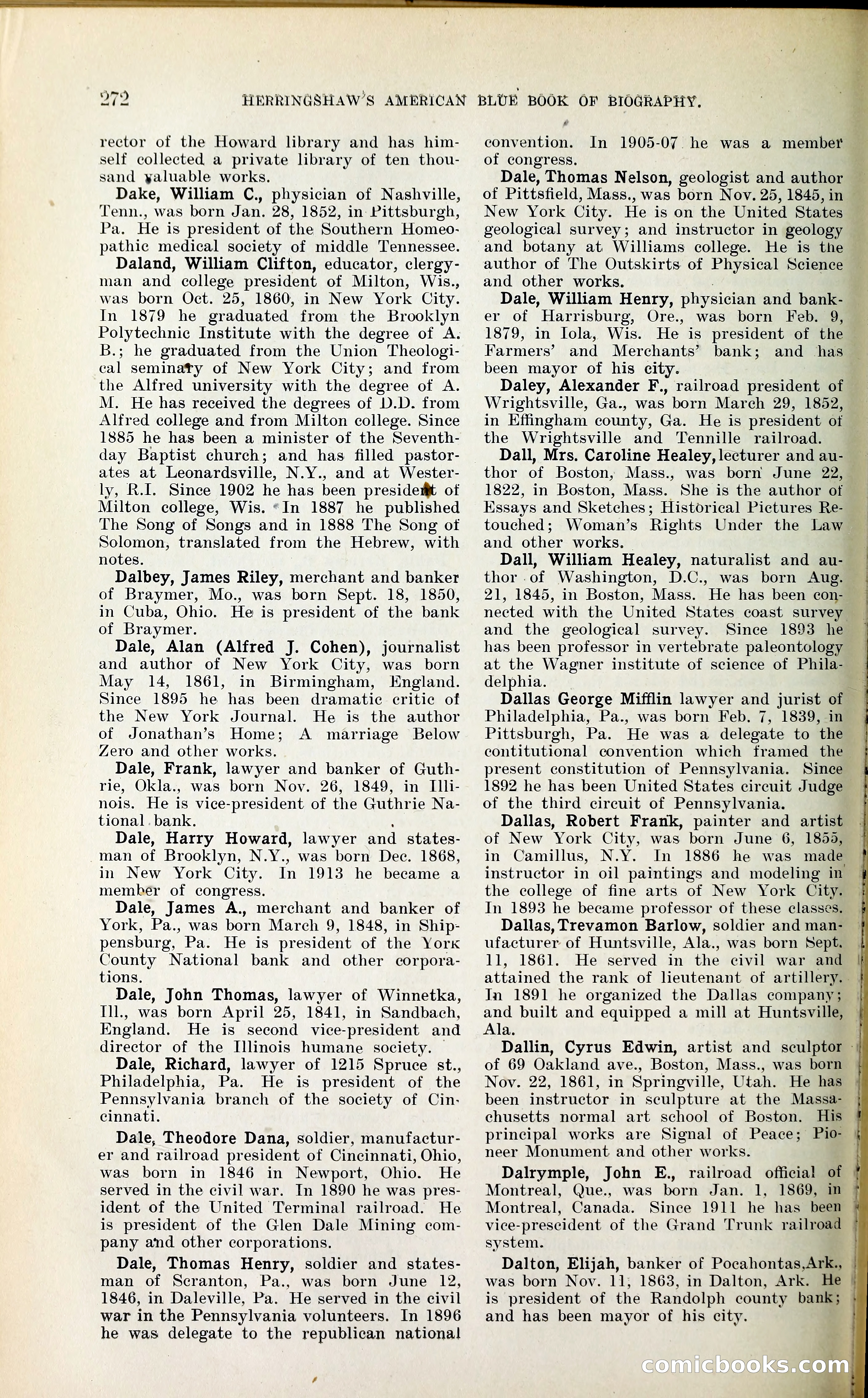 Herringshaw's American Blue Book of Biography — page 287 of 394