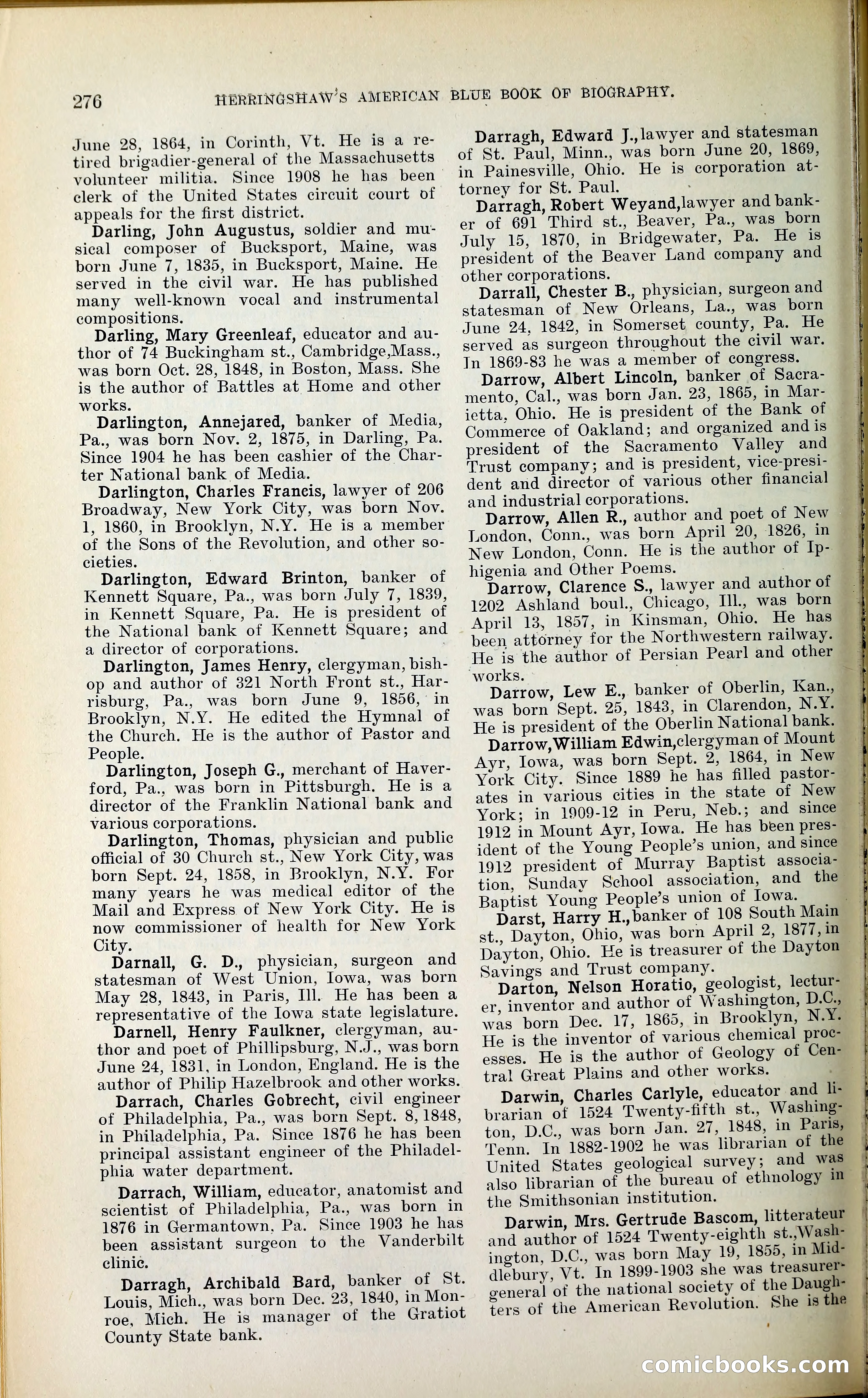 Herringshaw's American Blue Book of Biography — page 291 of 394