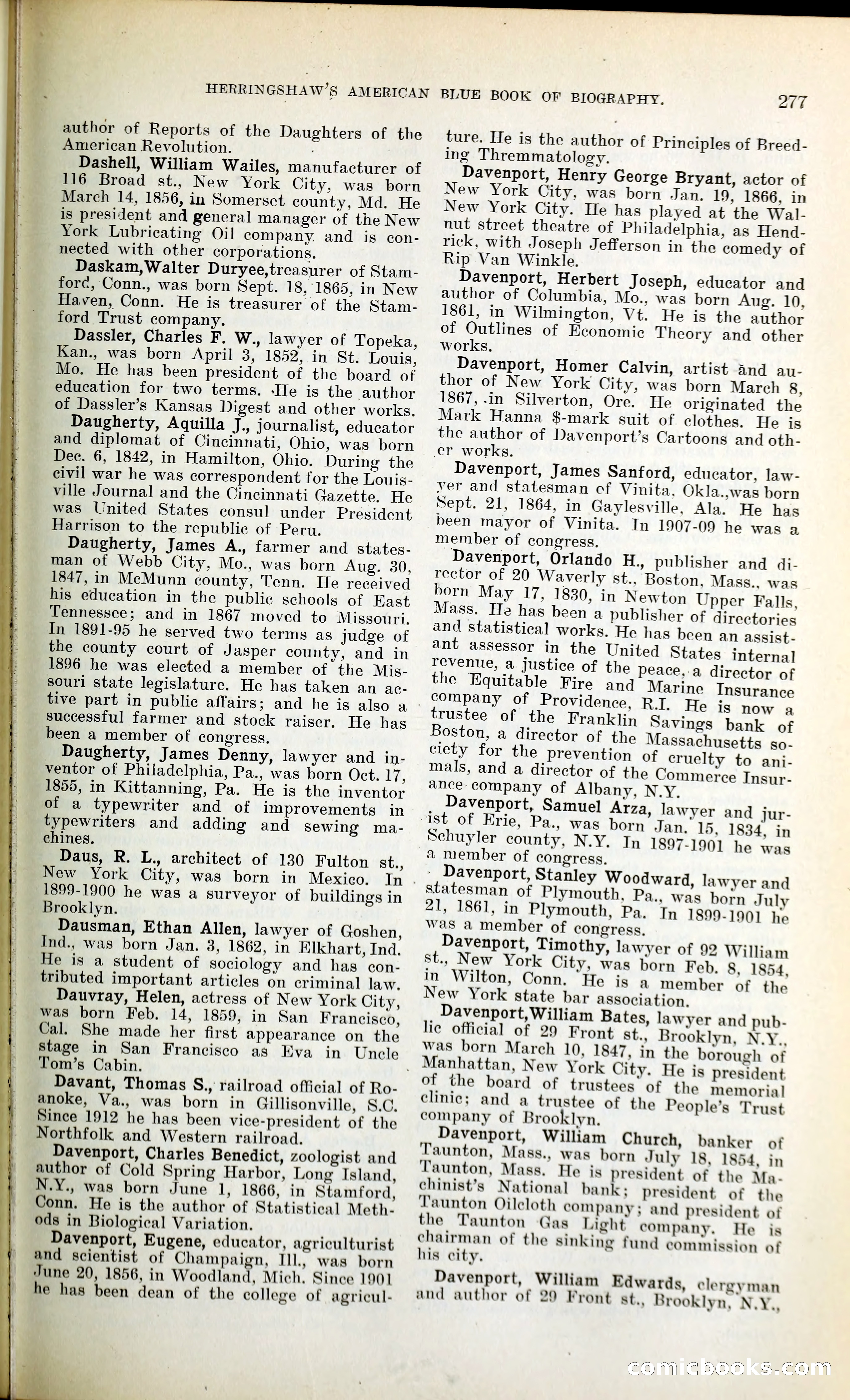 Herringshaw's American Blue Book of Biography — page 292 of 394