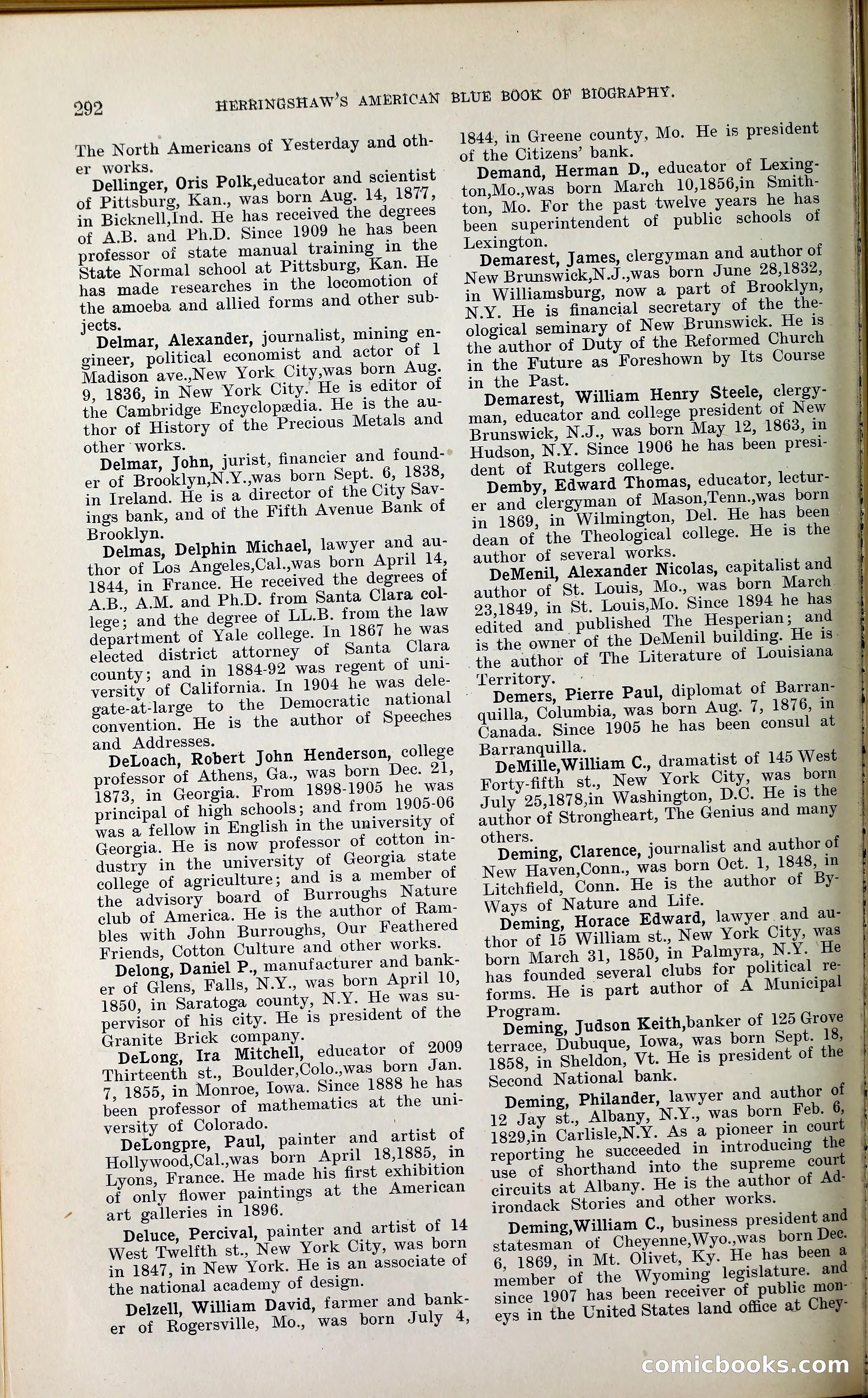 Herringshaw's American Blue Book of Biography — page 307 of 394