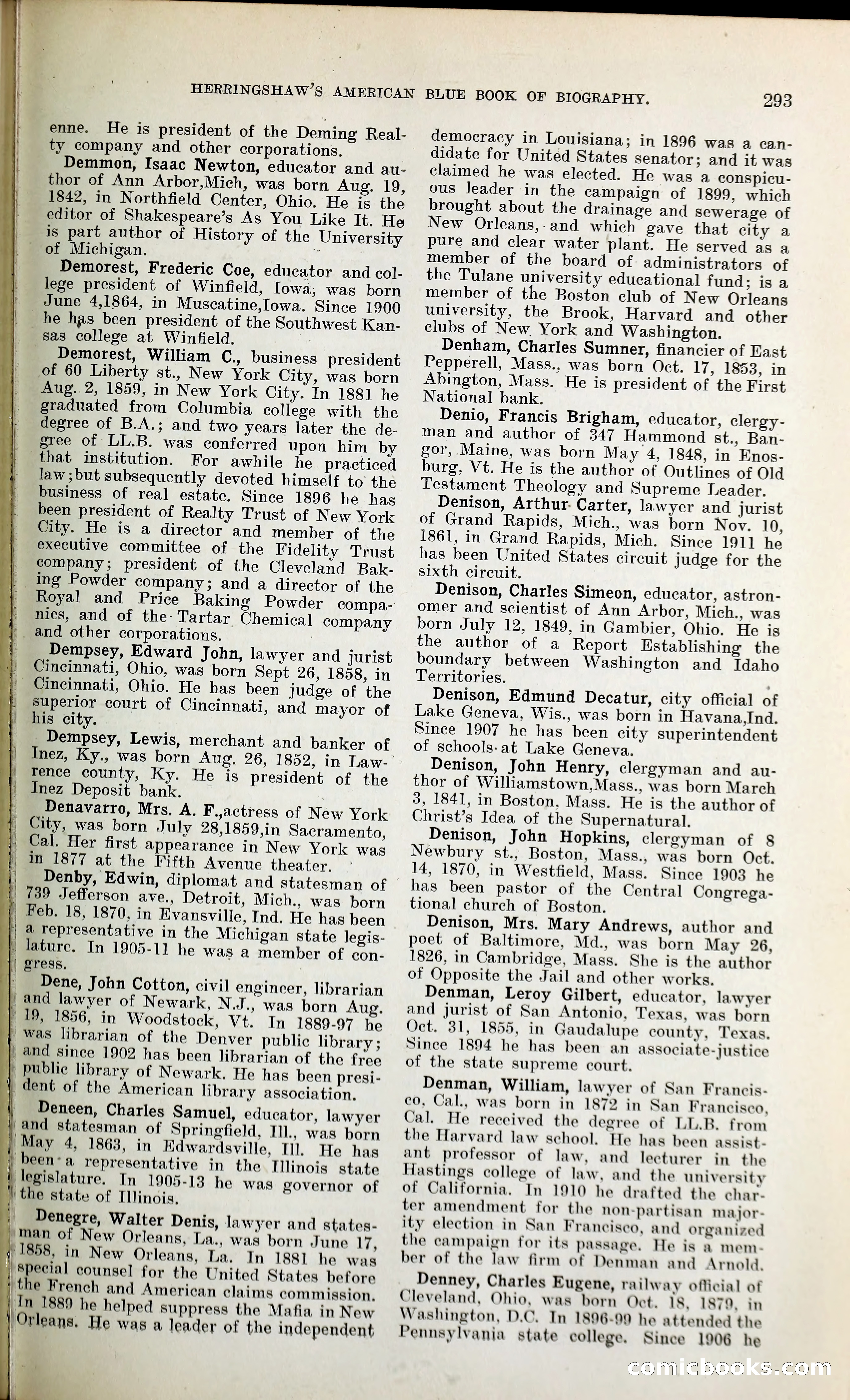 Herringshaw's American Blue Book of Biography — page 308 of 394