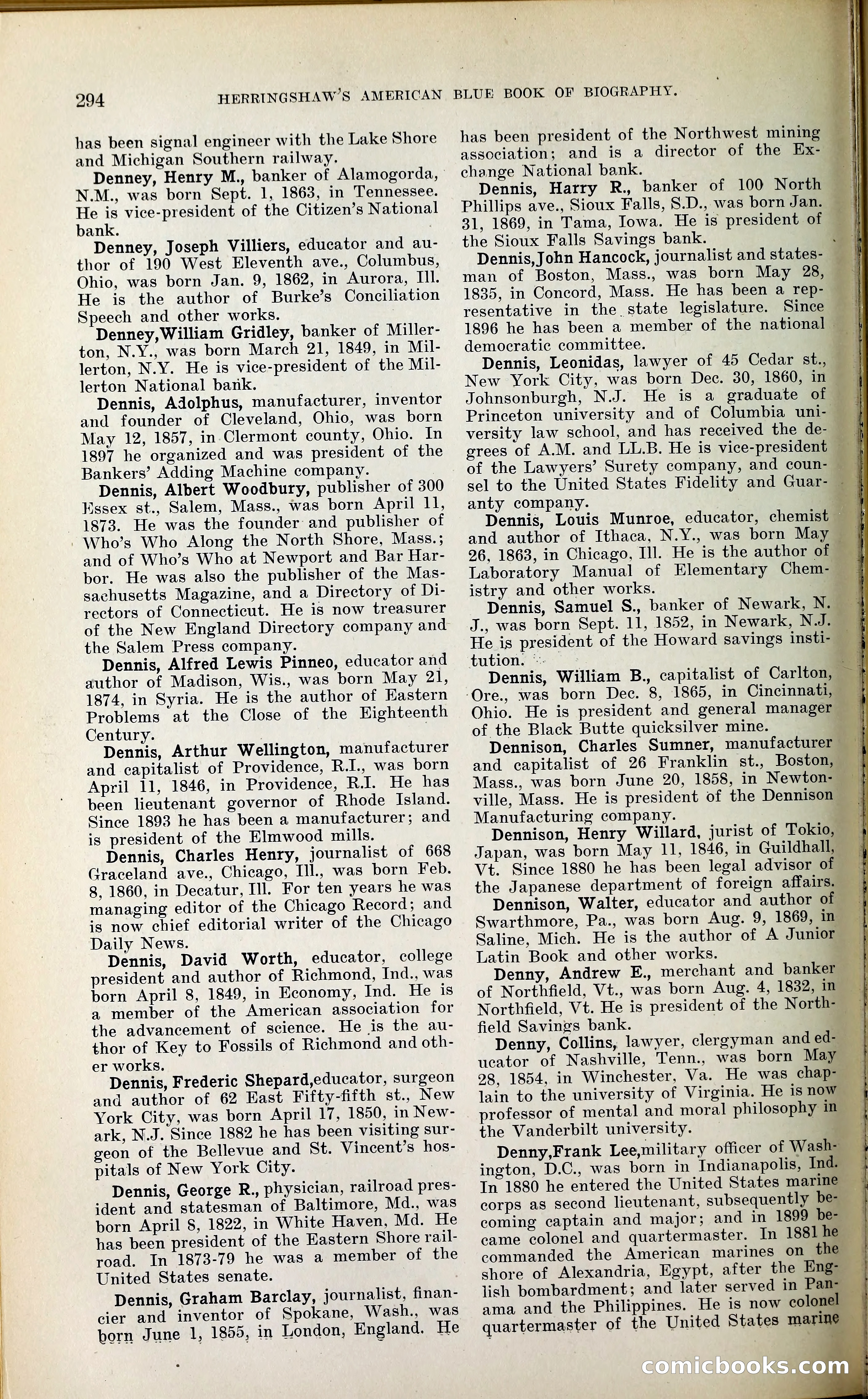 Herringshaw's American Blue Book of Biography — page 309 of 394