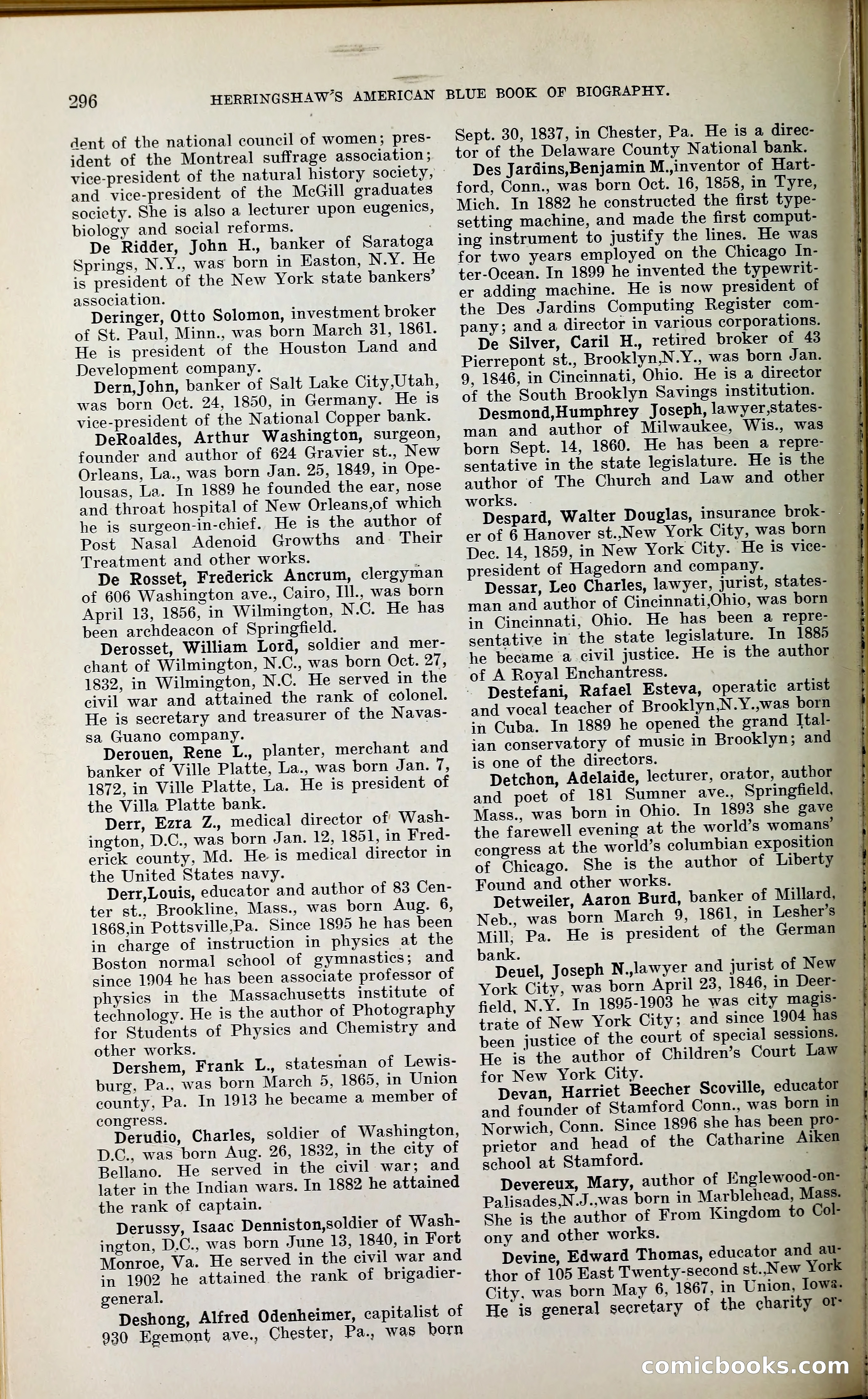 Herringshaw's American Blue Book of Biography — page 311 of 394