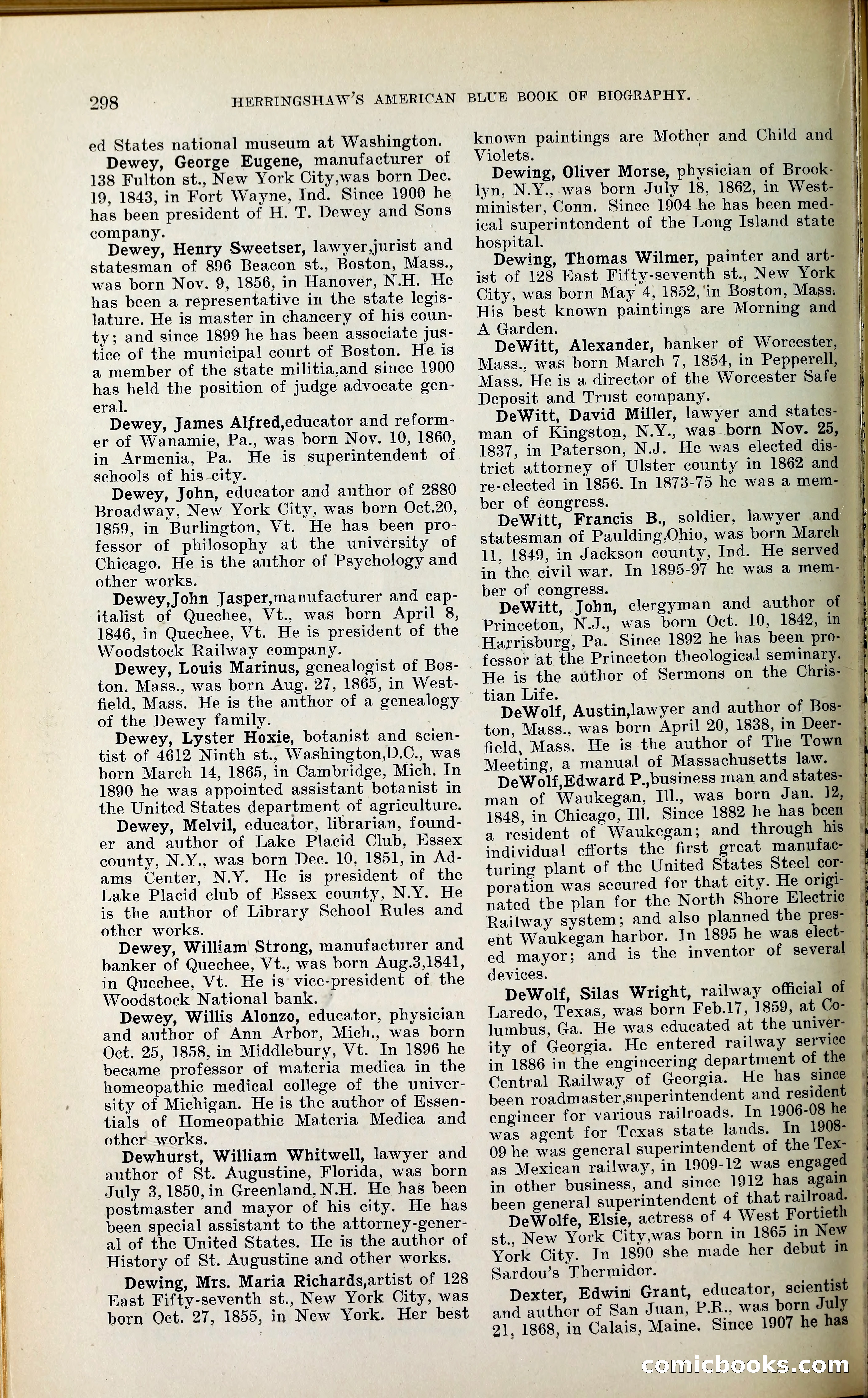 Herringshaw's American Blue Book of Biography — page 313 of 394