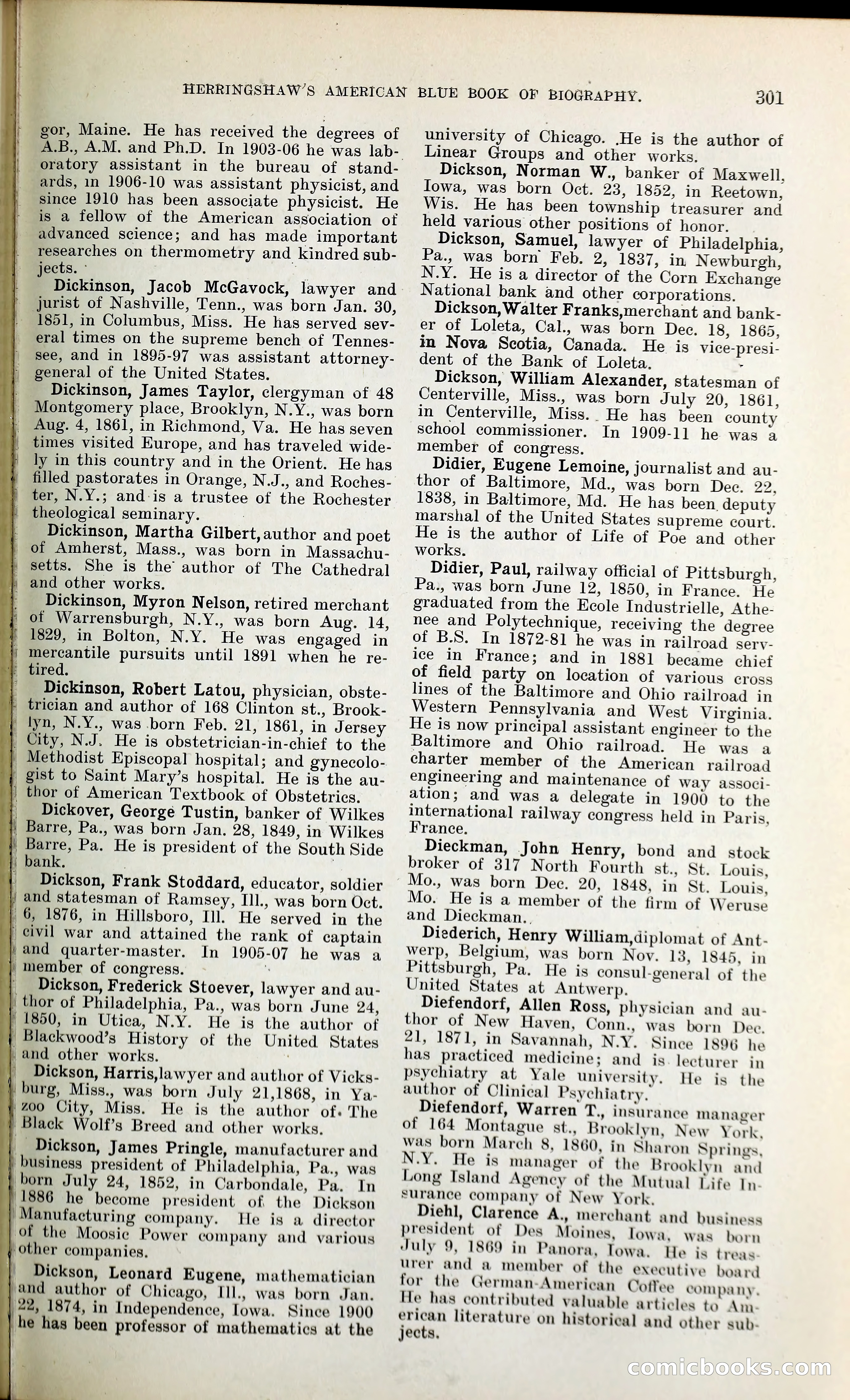 Herringshaw's American Blue Book of Biography — page 316 of 394