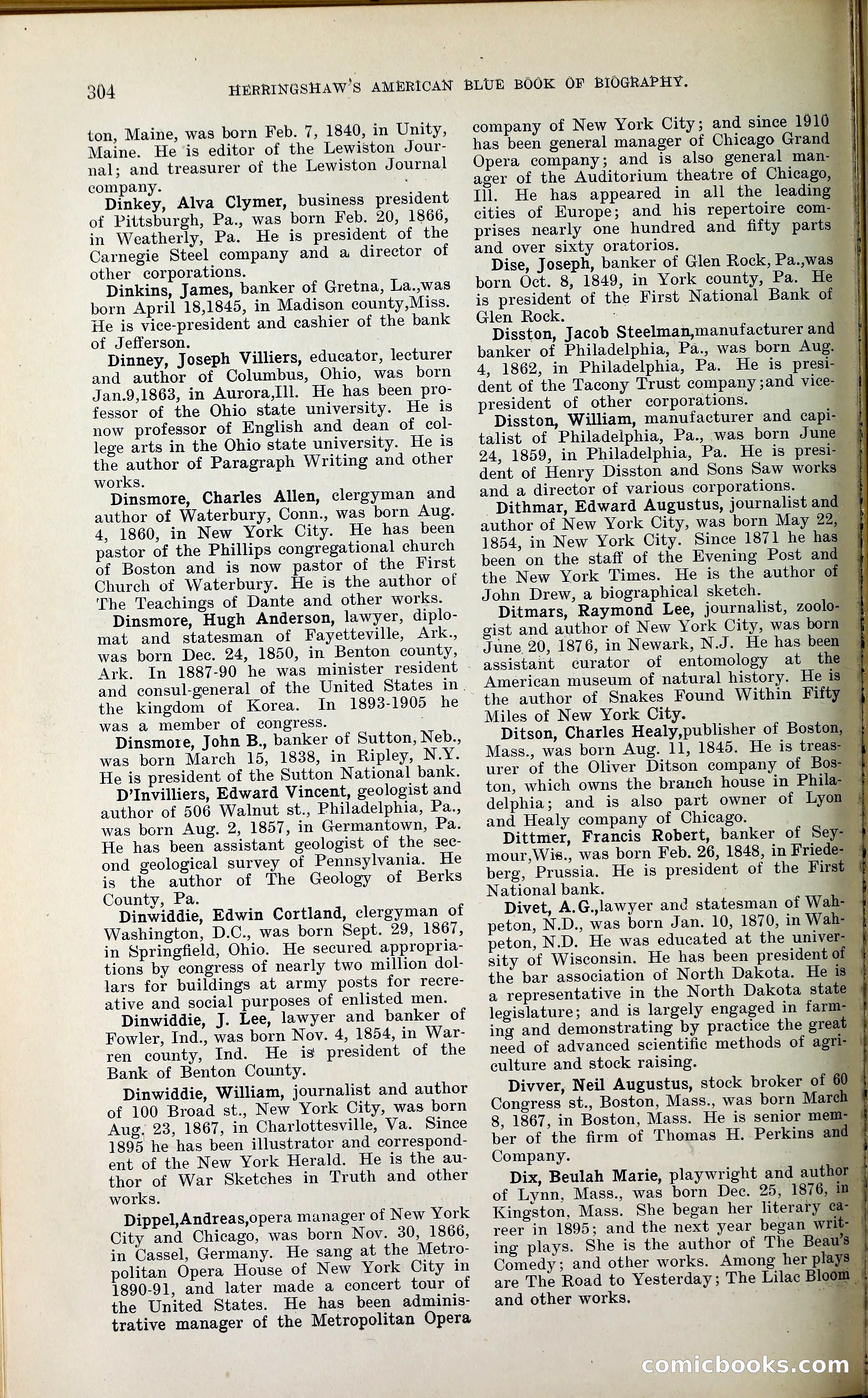 Herringshaw's American Blue Book of Biography — page 319 of 394
