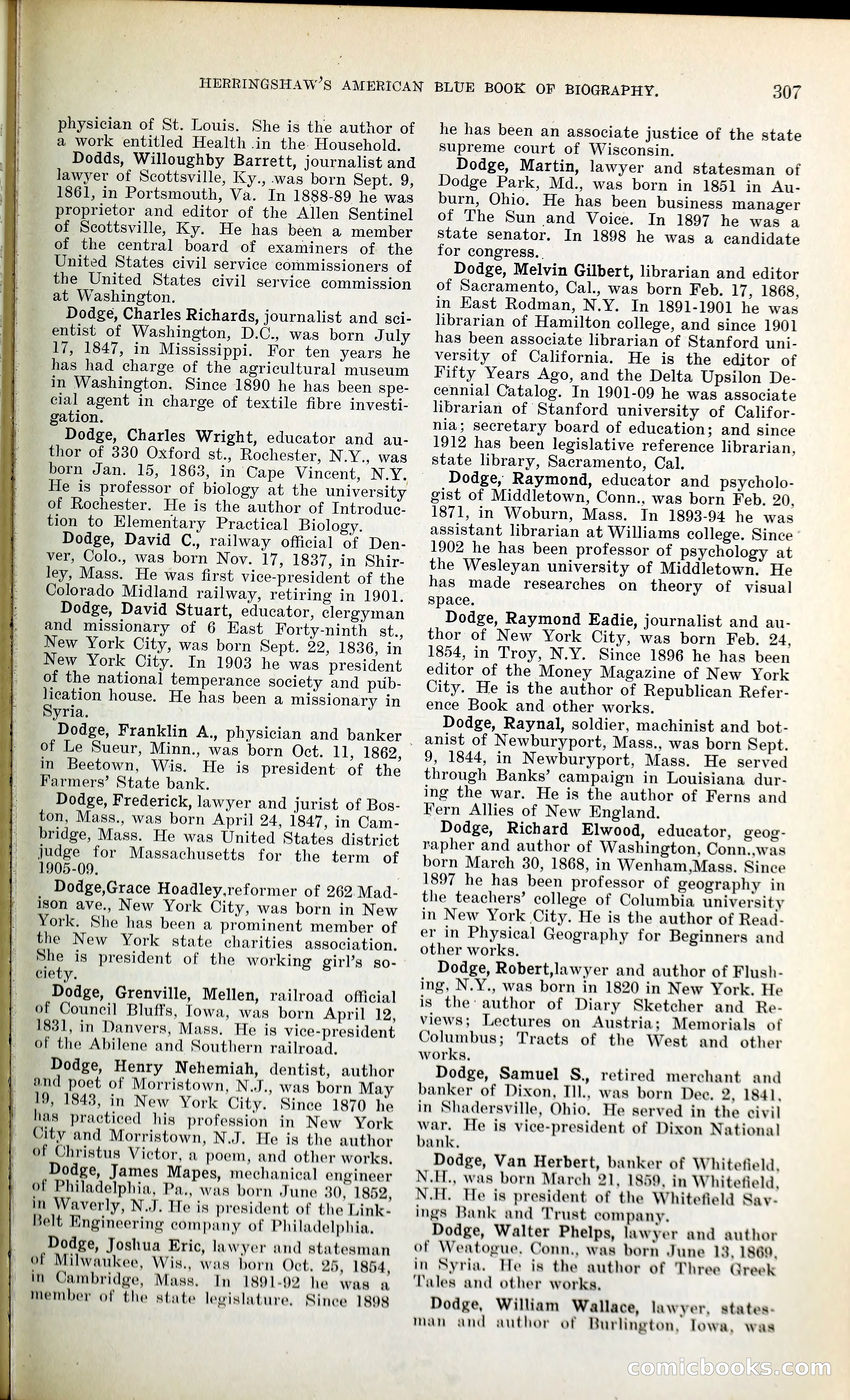 Herringshaw's American Blue Book of Biography — page 322 of 394