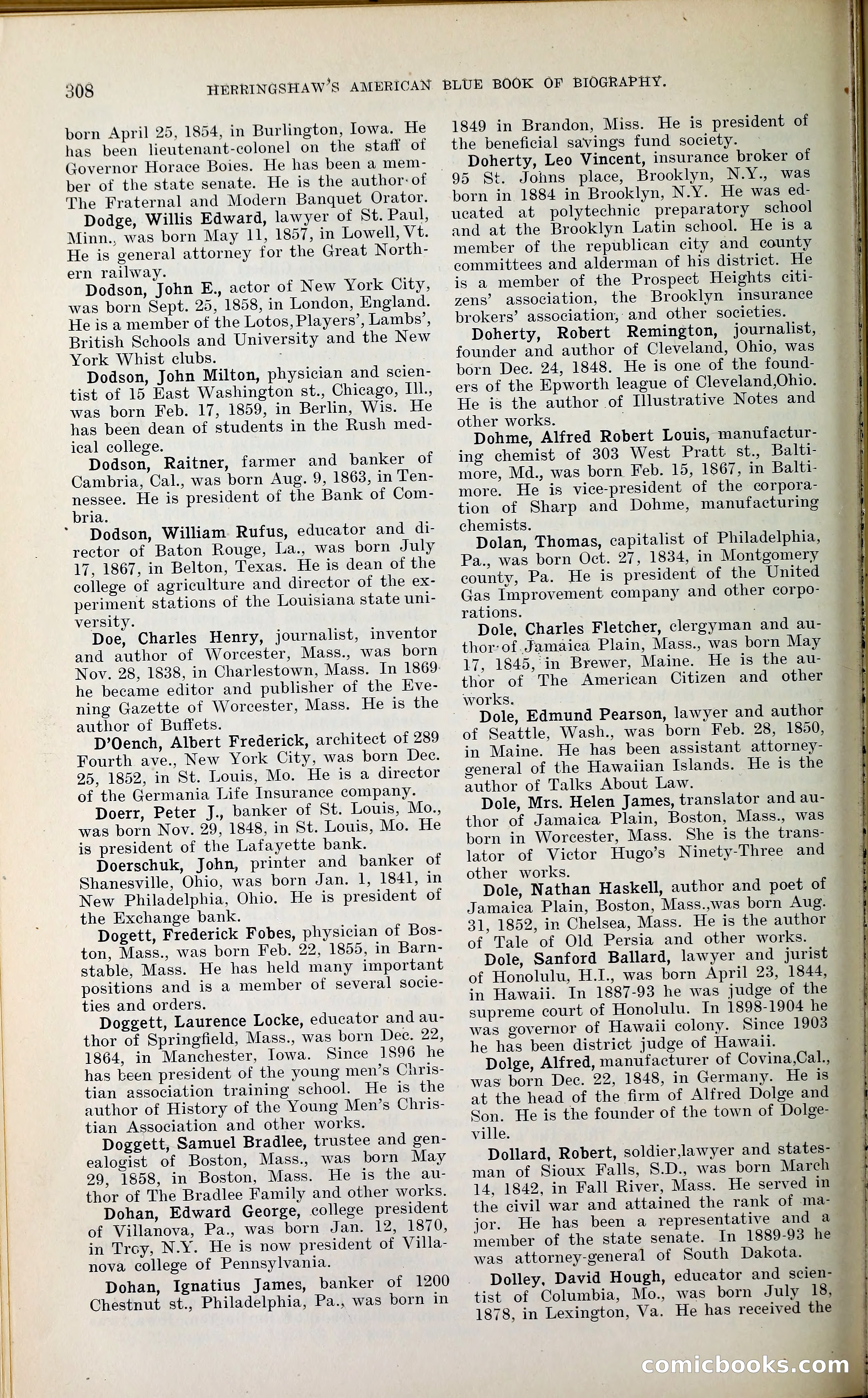 Herringshaw's American Blue Book of Biography — page 323 of 394