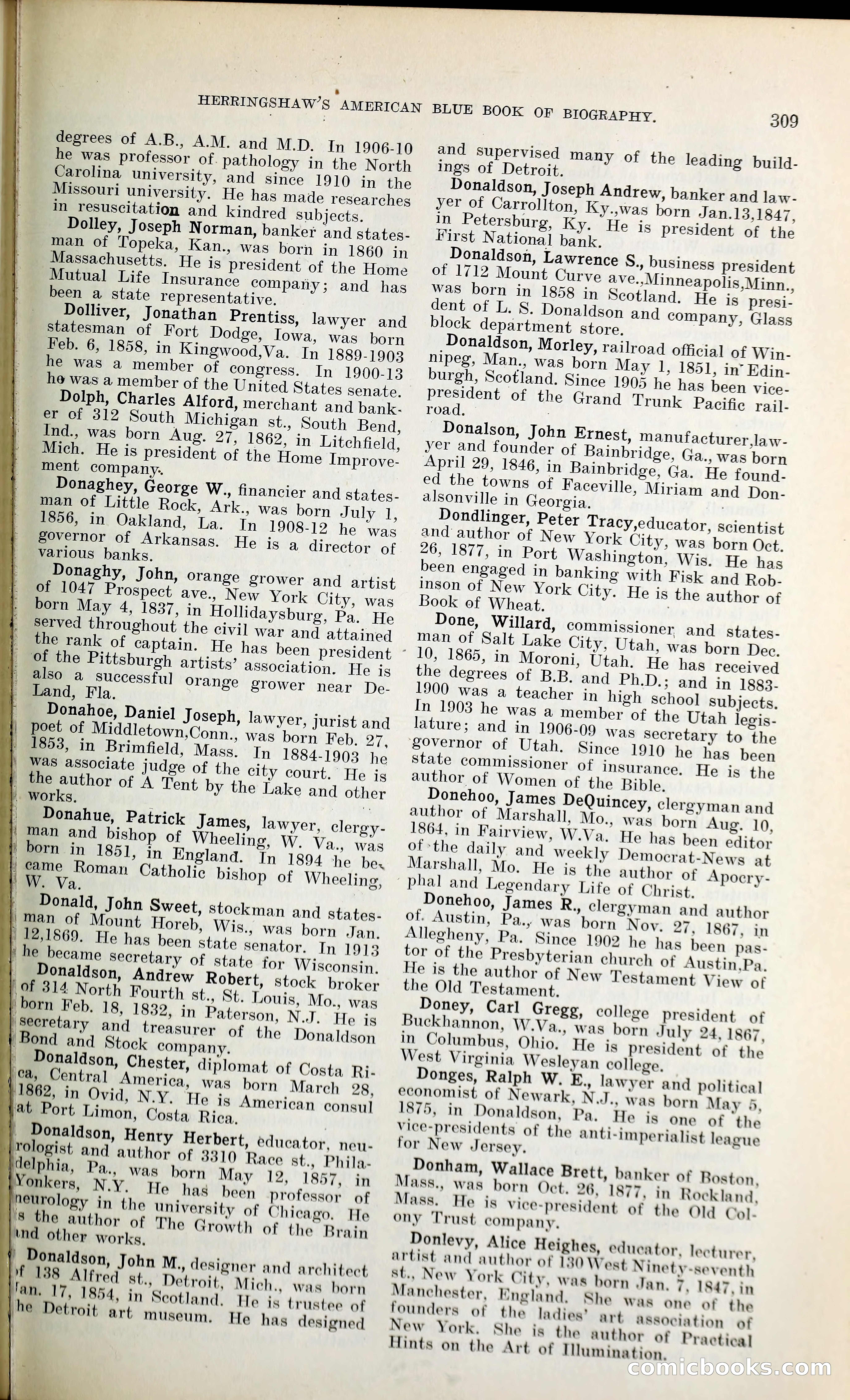 Herringshaw's American Blue Book of Biography — page 324 of 394