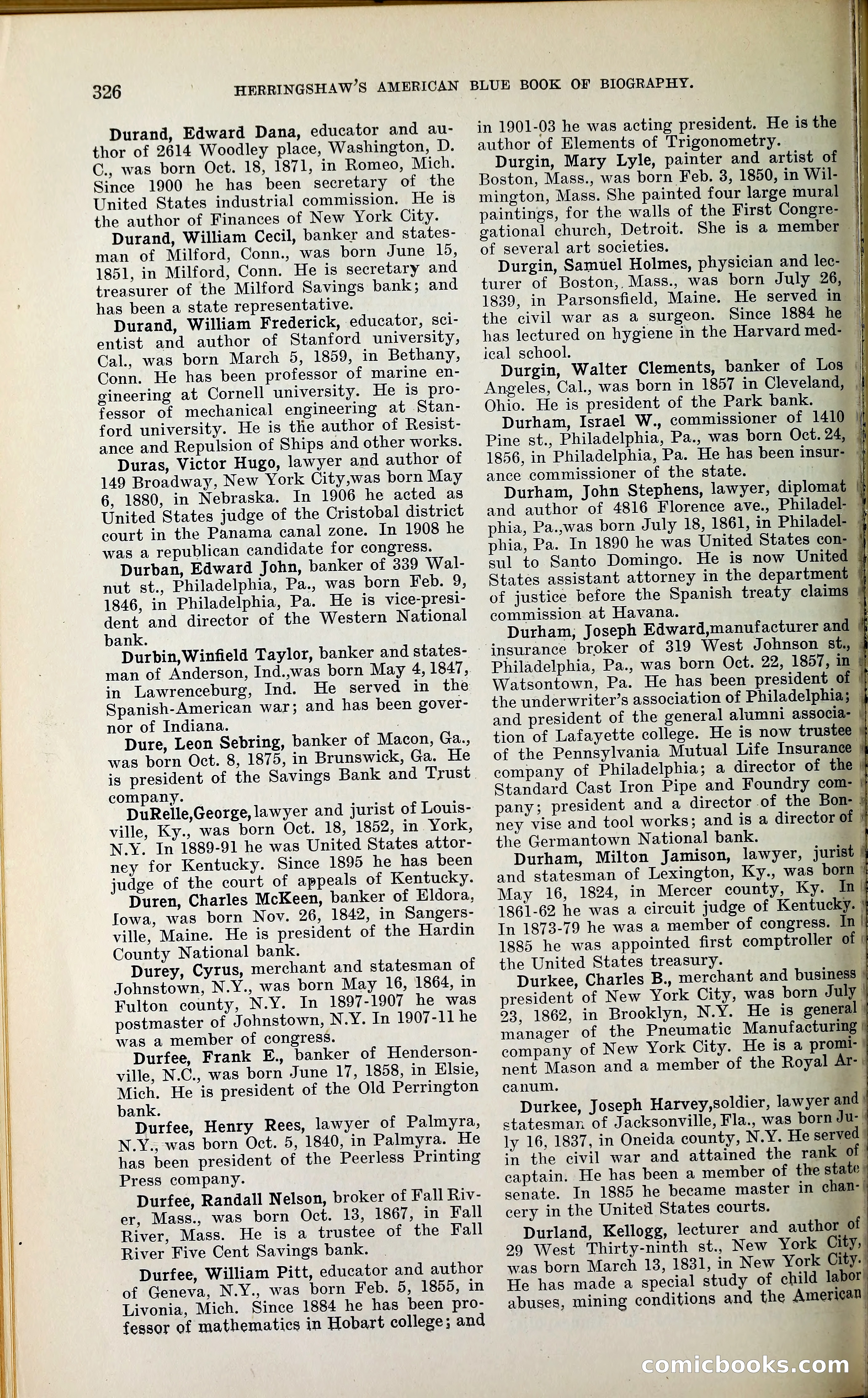 Herringshaw's American Blue Book of Biography — page 341 of 394