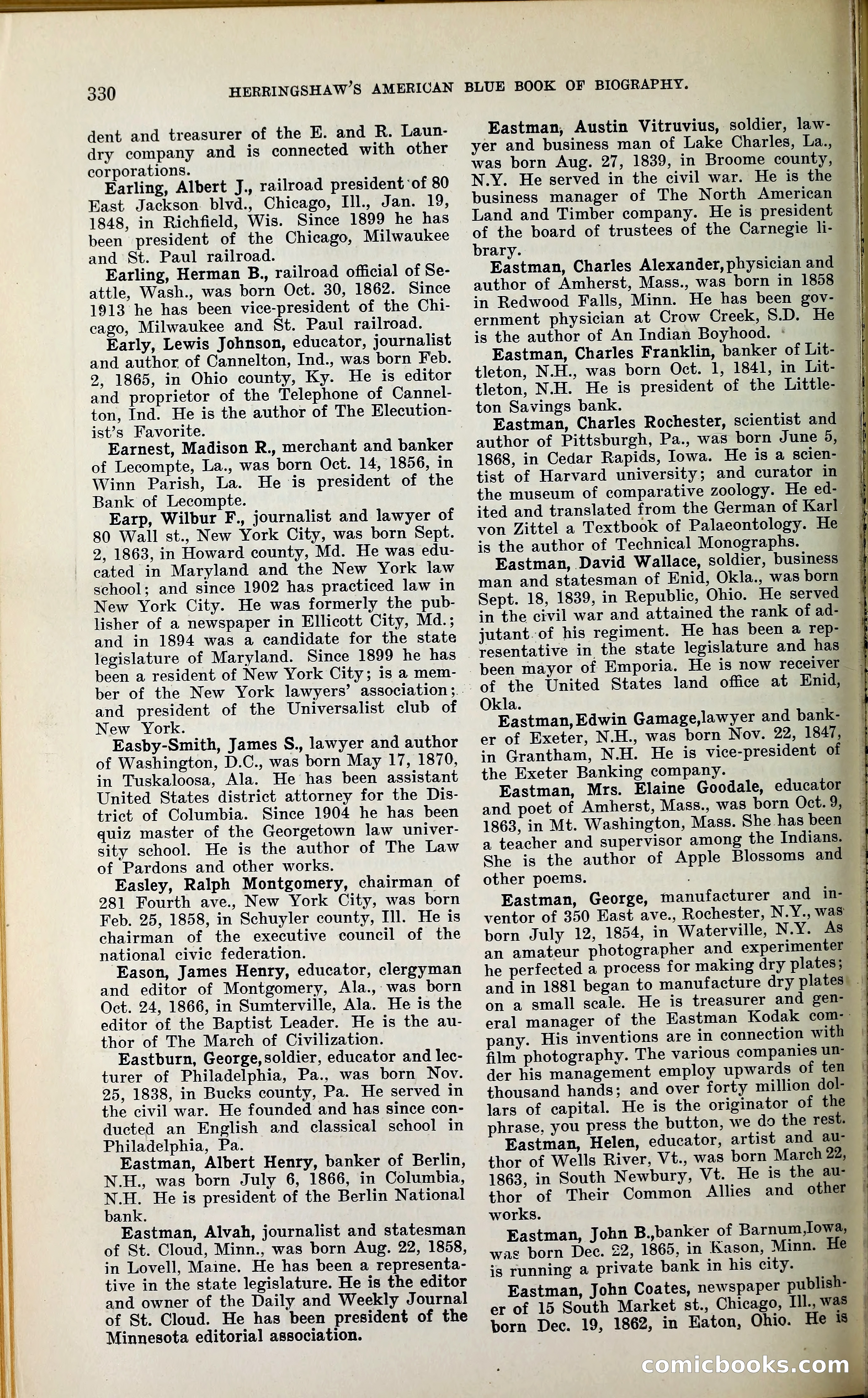 Herringshaw's American Blue Book of Biography — page 345 of 394