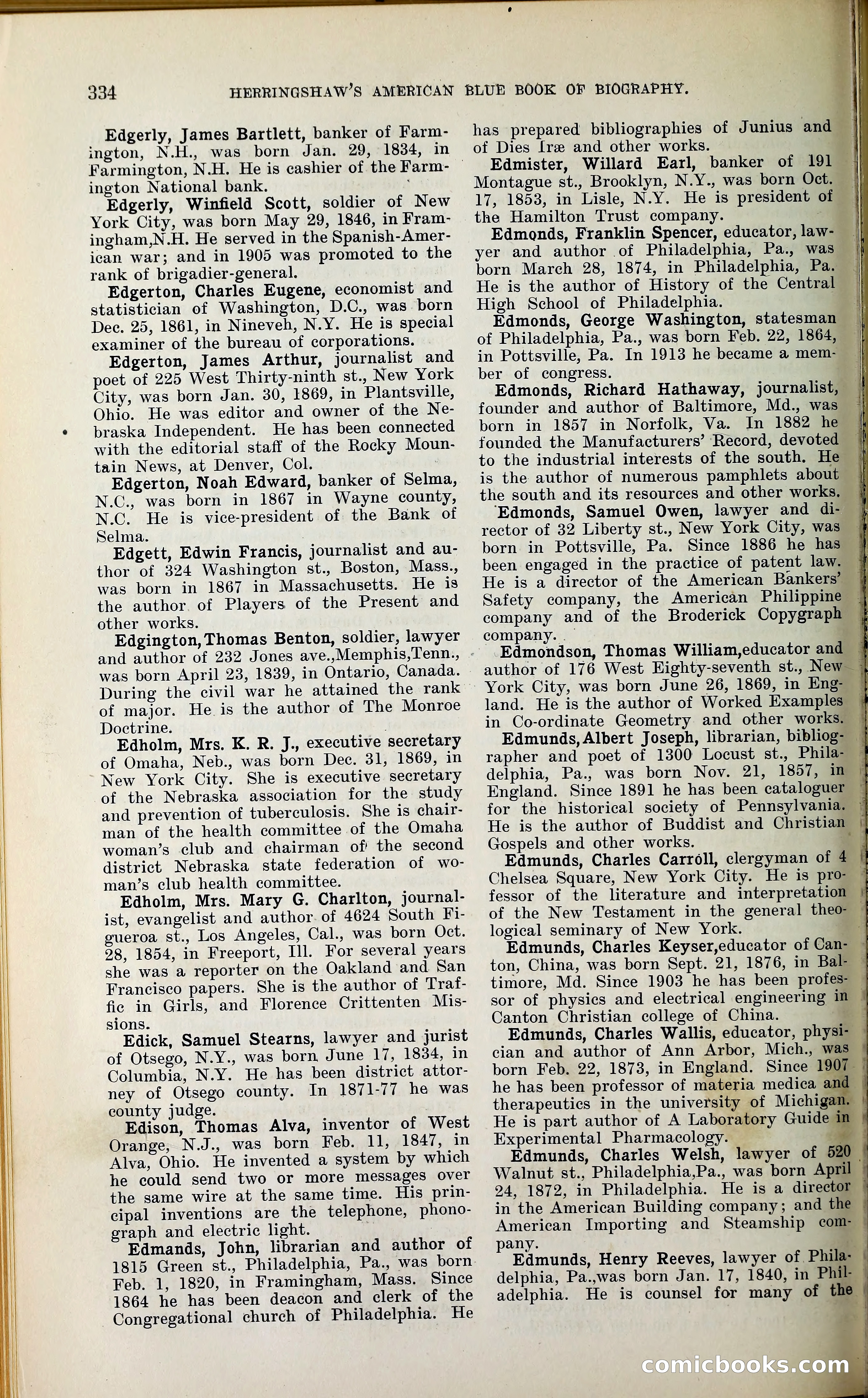 Herringshaw's American Blue Book of Biography — page 349 of 394