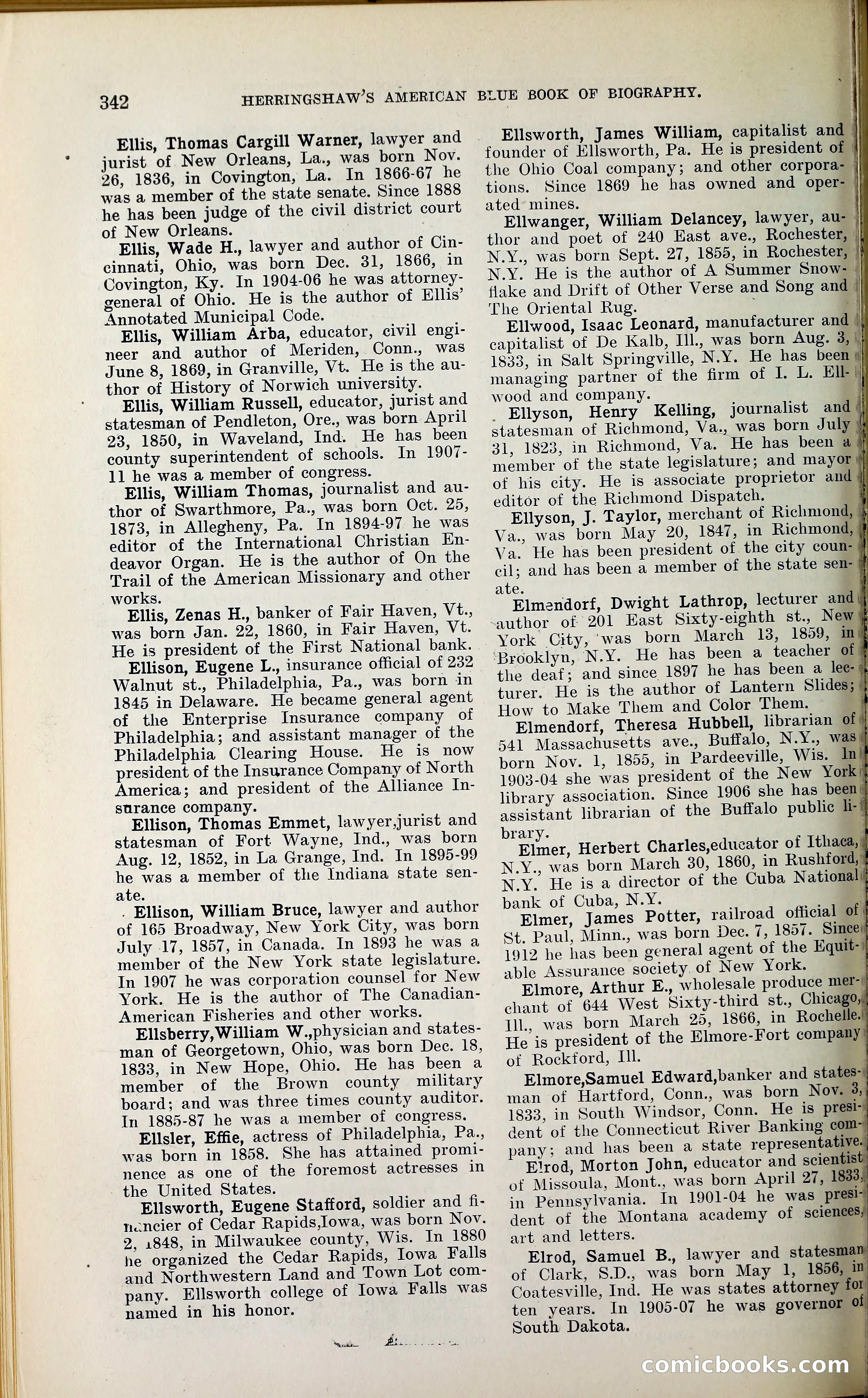 Herringshaw's American Blue Book of Biography — page 357 of 394