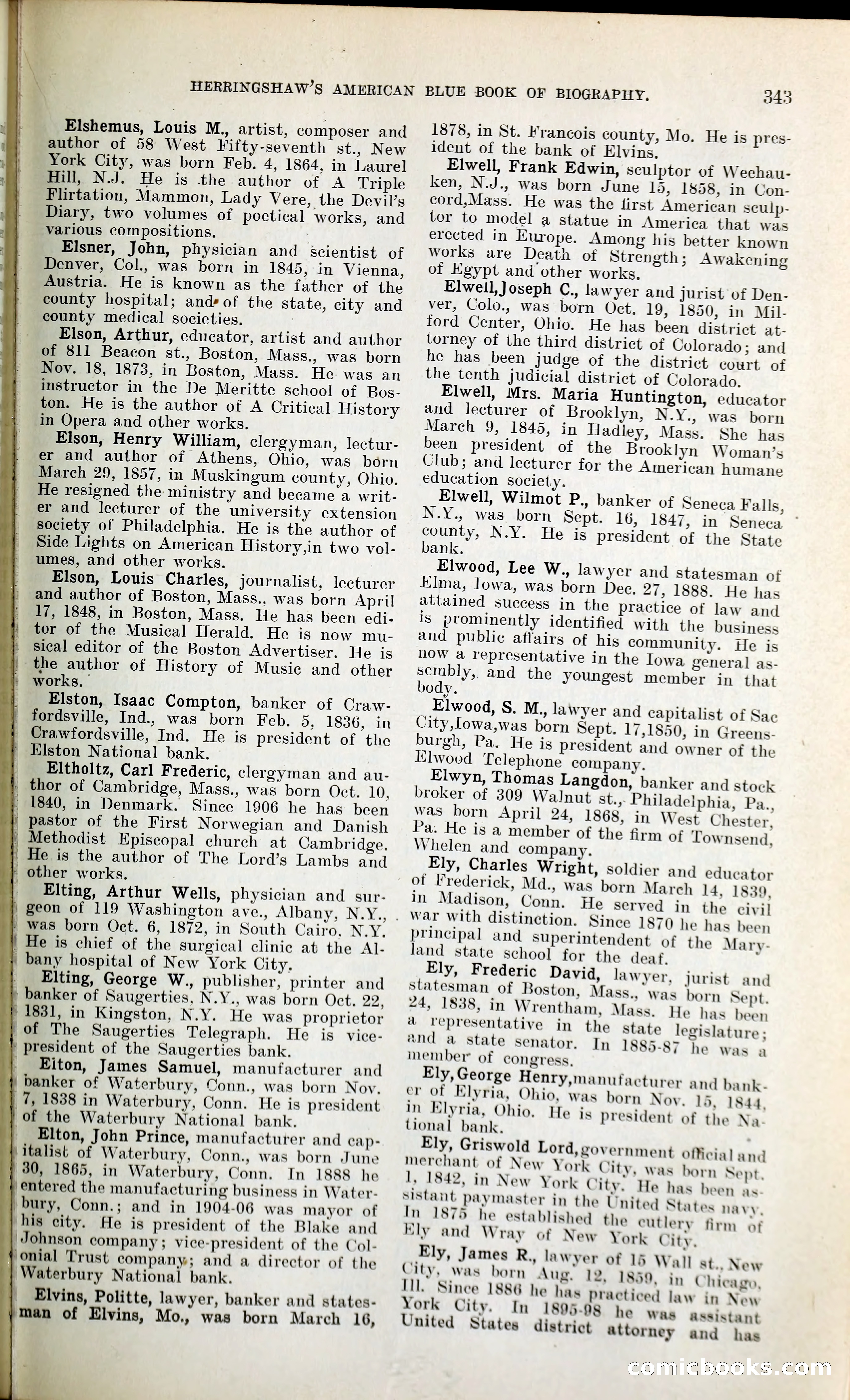 Herringshaw's American Blue Book of Biography — page 358 of 394