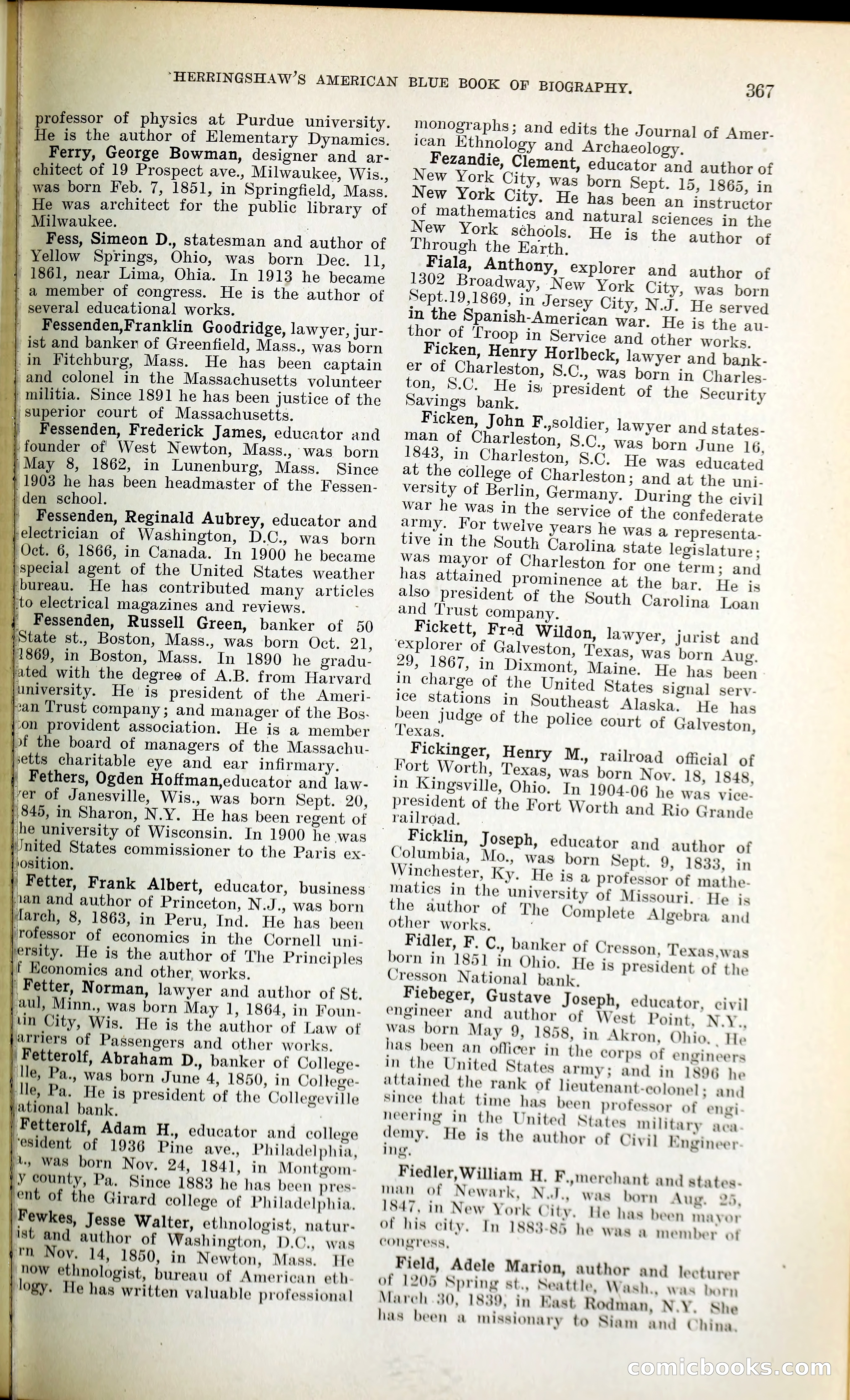 Herringshaw's American Blue Book of Biography — page 382 of 394