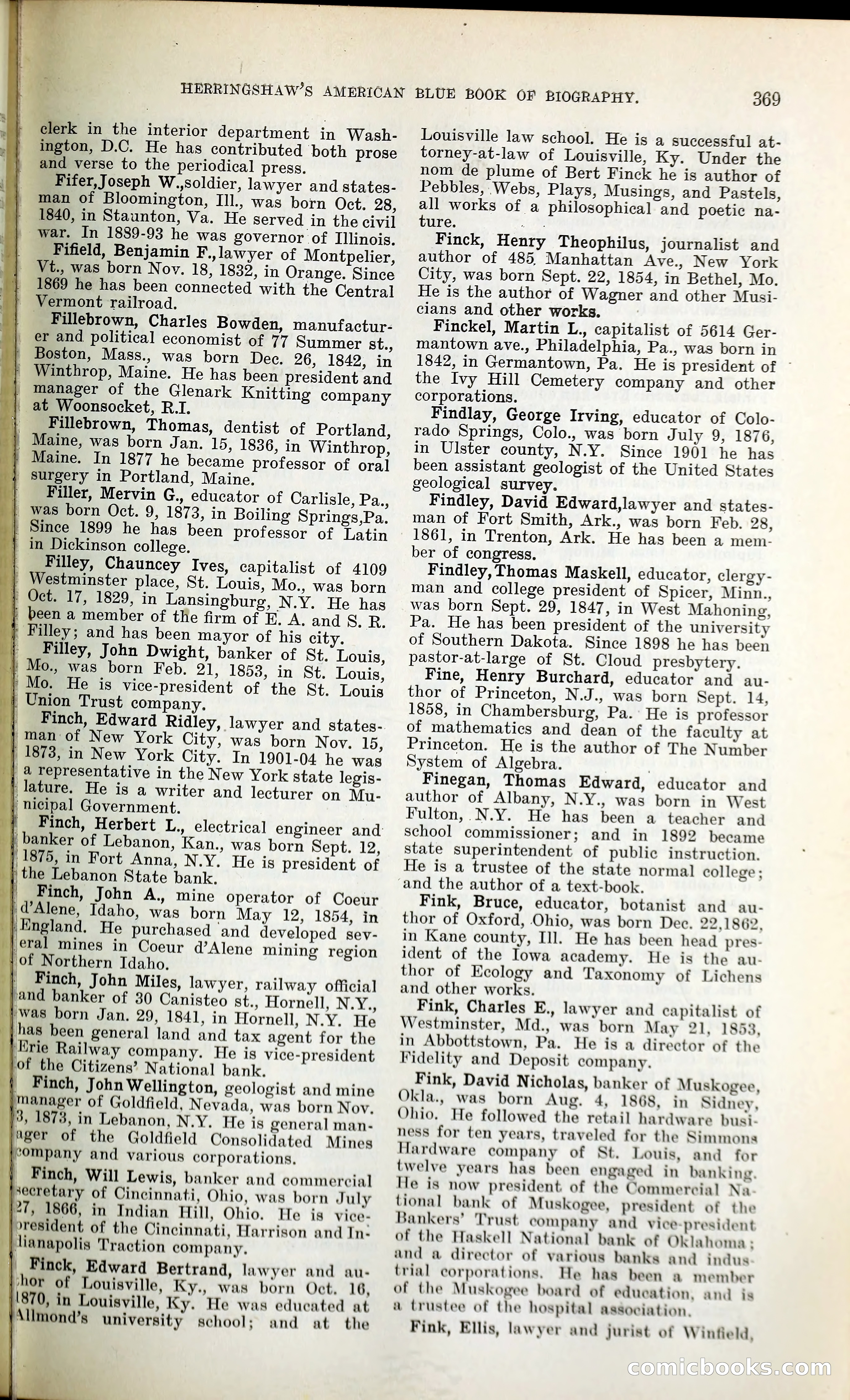Herringshaw's American Blue Book of Biography — page 384 of 394