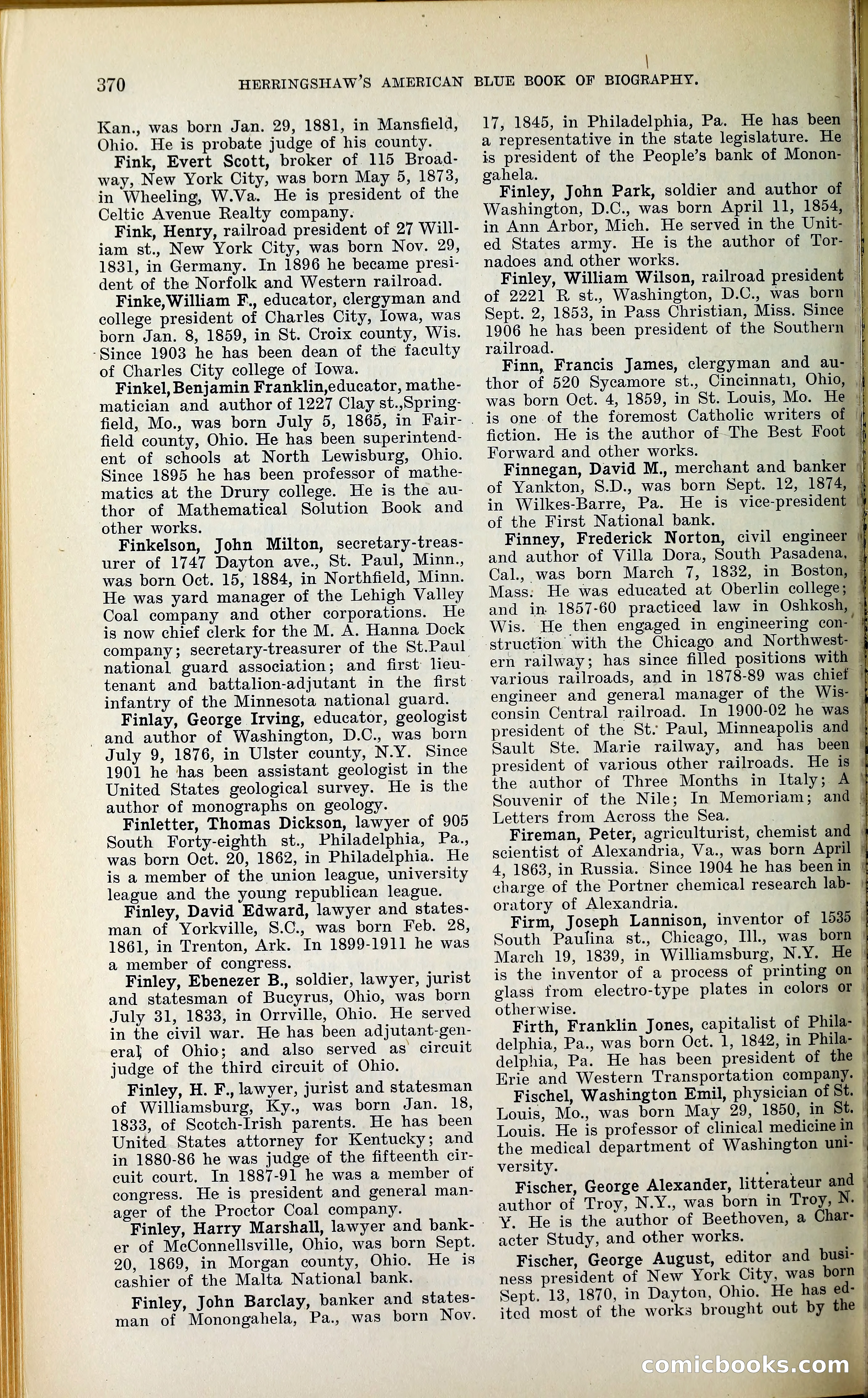 Herringshaw's American Blue Book of Biography — page 385 of 394