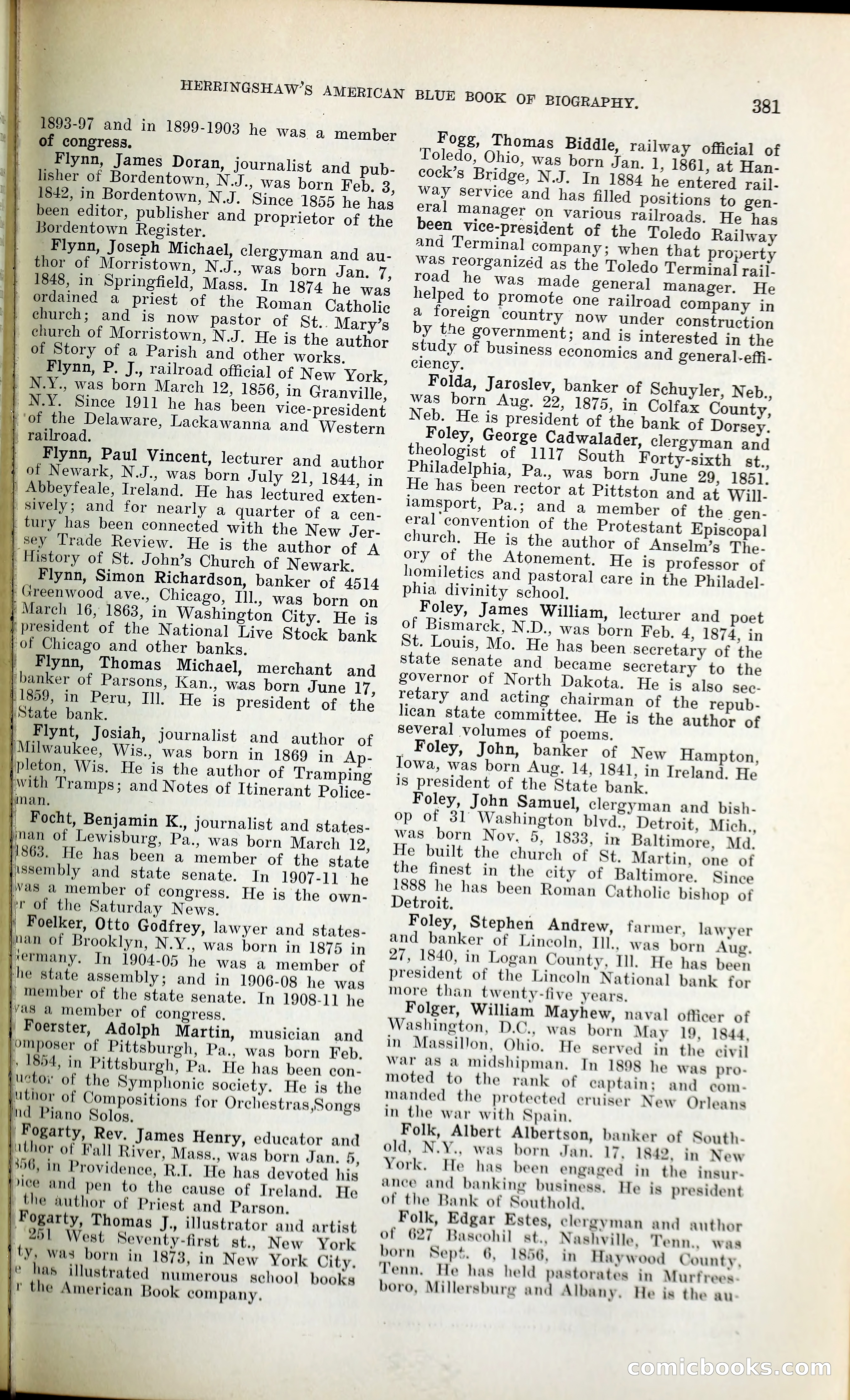 Herringshaw's American Blue Book of Biography — page 396 of 394