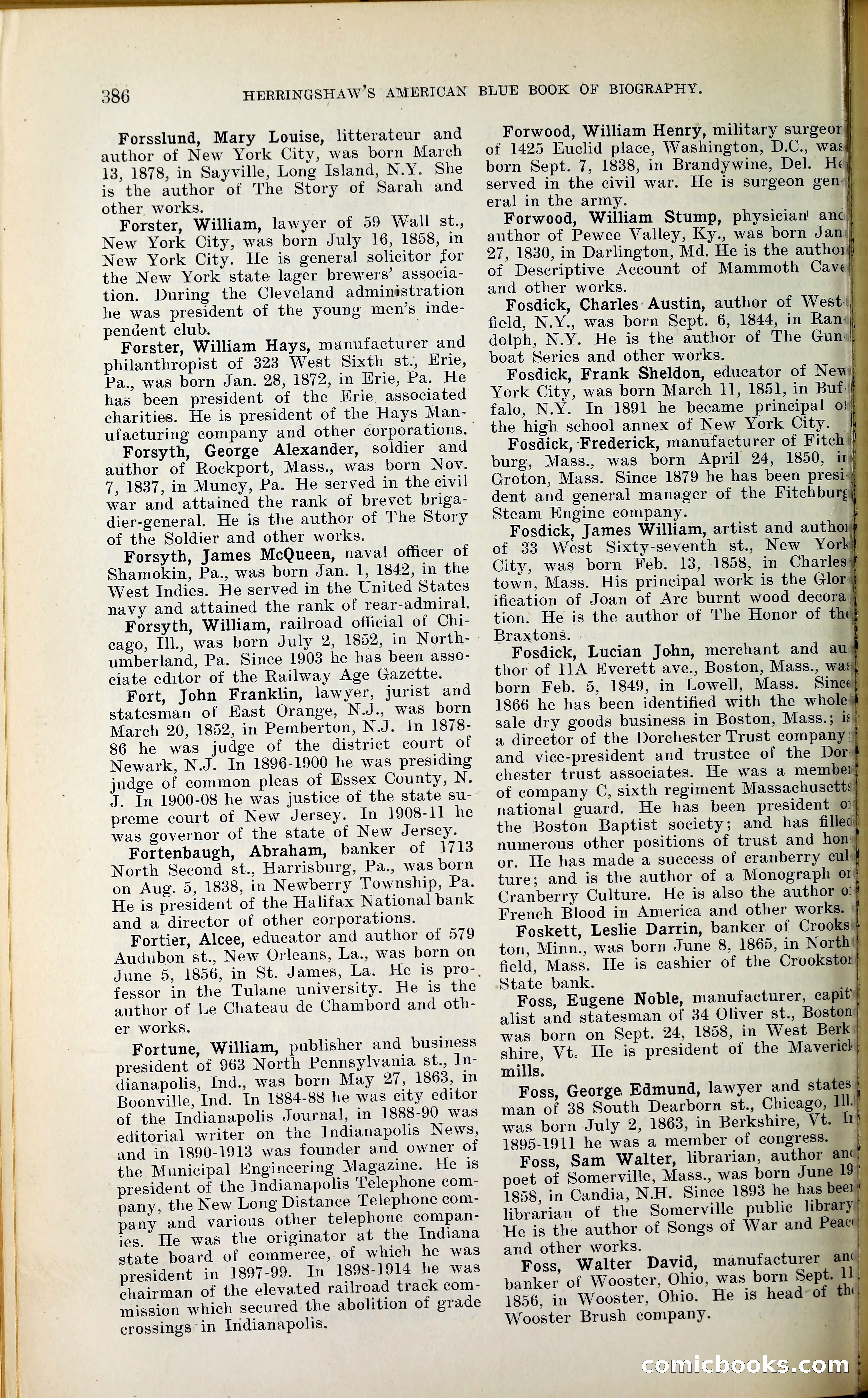 Herringshaw's American Blue Book of Biography — page 399 of 394