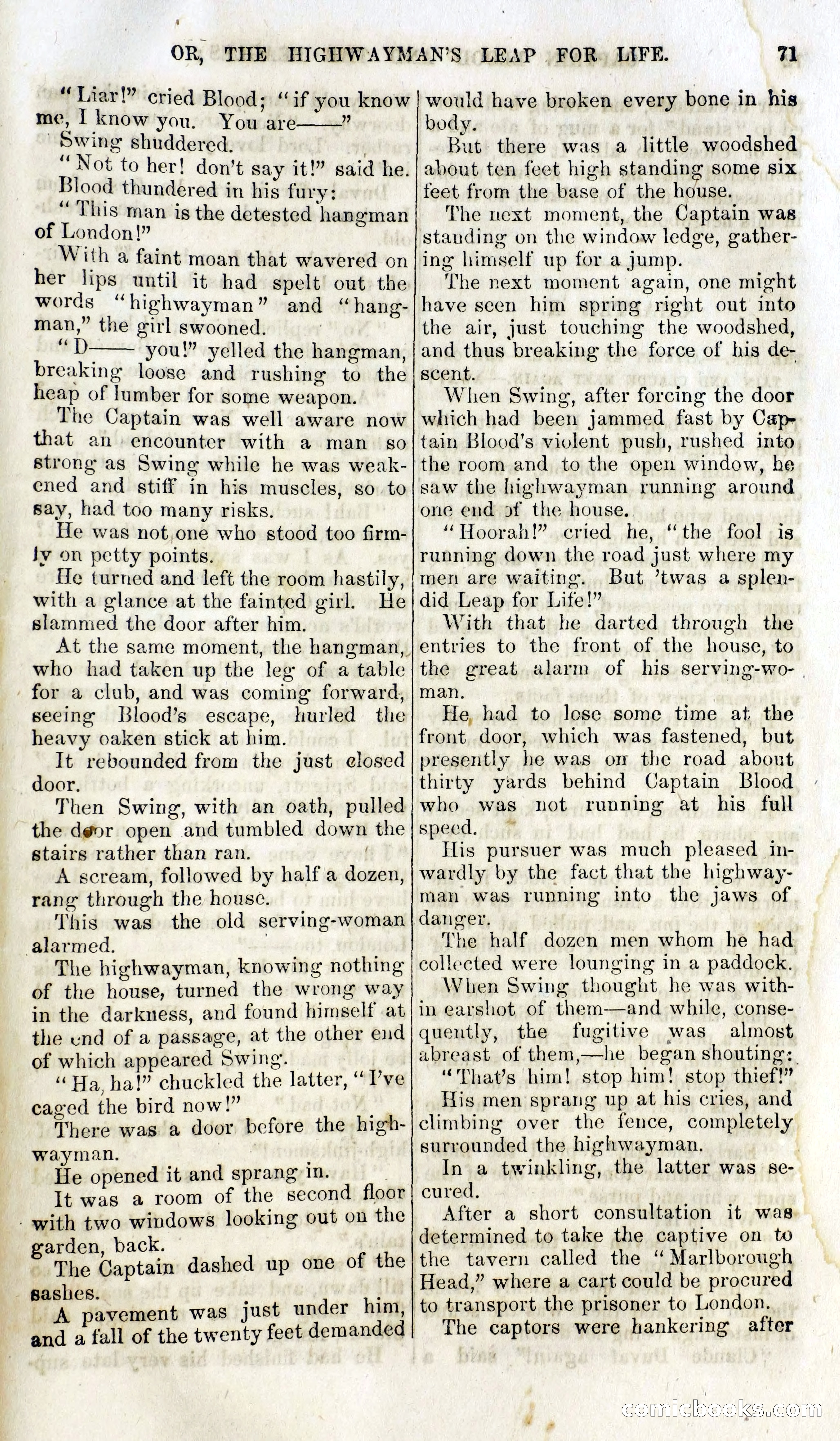 Captain Blood and the Beagles; or, The Highwayman's Leap for Life — page 55 of 82