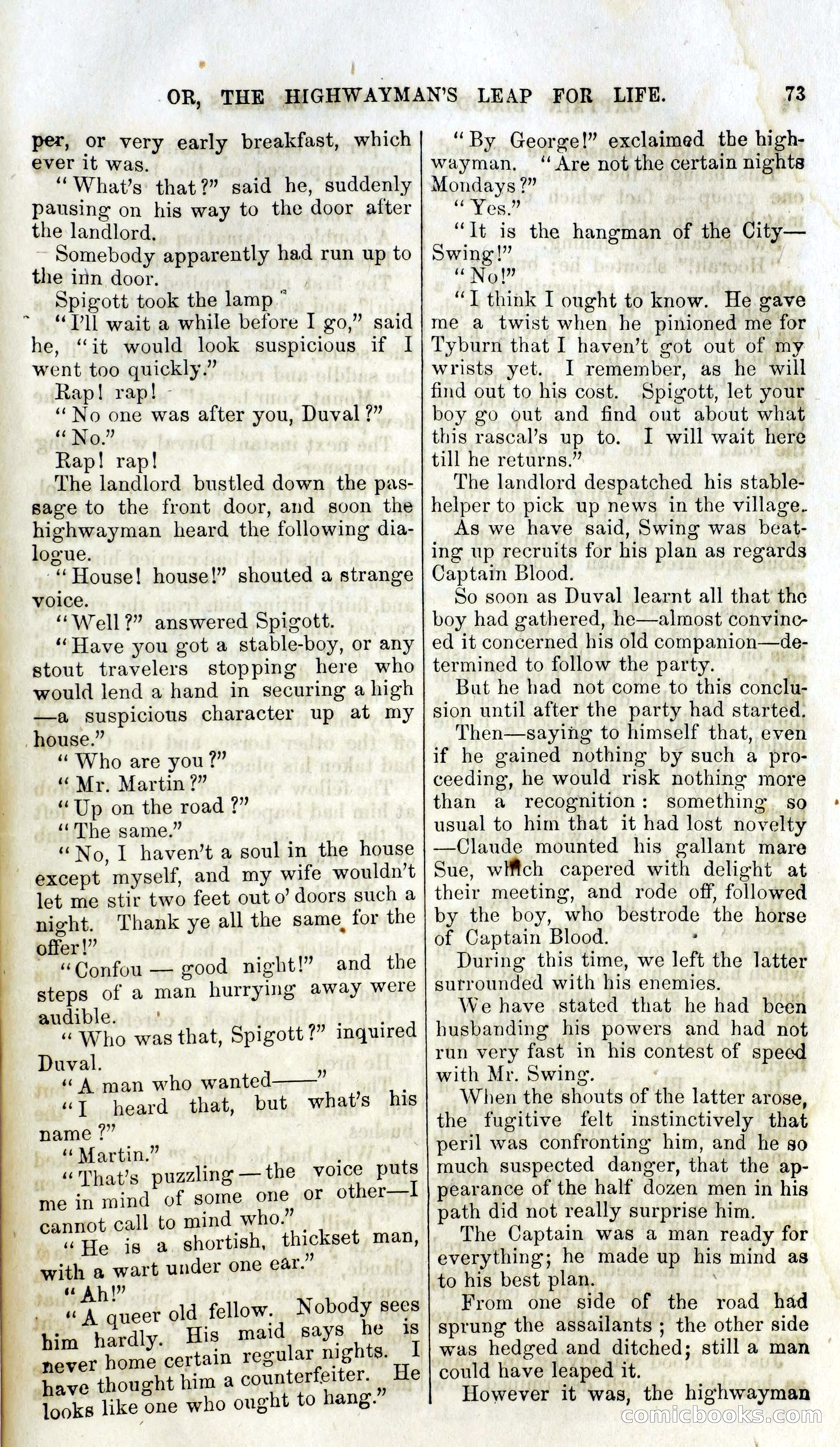 Captain Blood and the Beagles; or, The Highwayman's Leap for Life — page 57 of 82