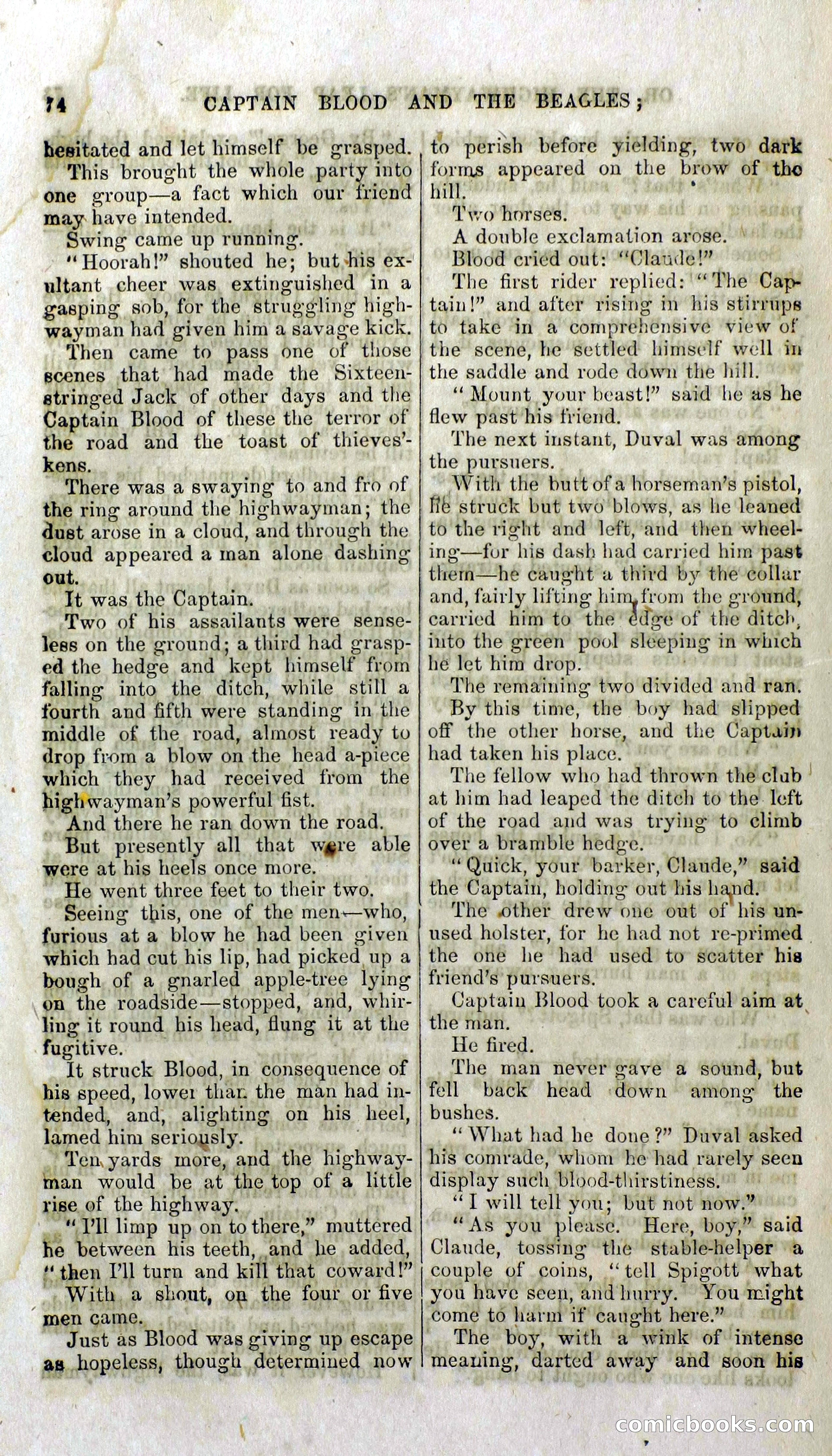 Captain Blood and the Beagles; or, The Highwayman's Leap for Life — page 58 of 82