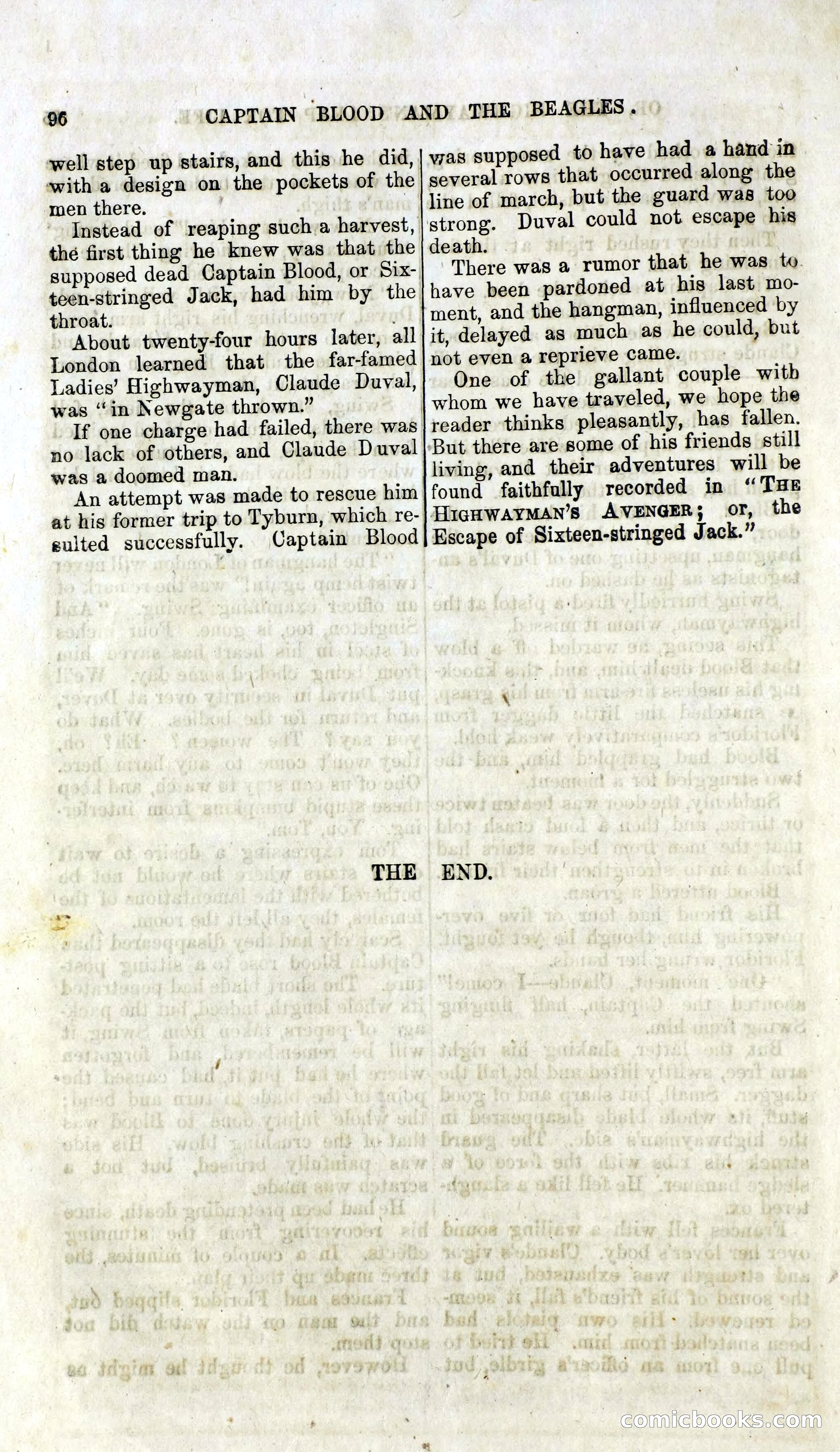 Captain Blood and the Beagles; or, The Highwayman's Leap for Life — page 80 of 82