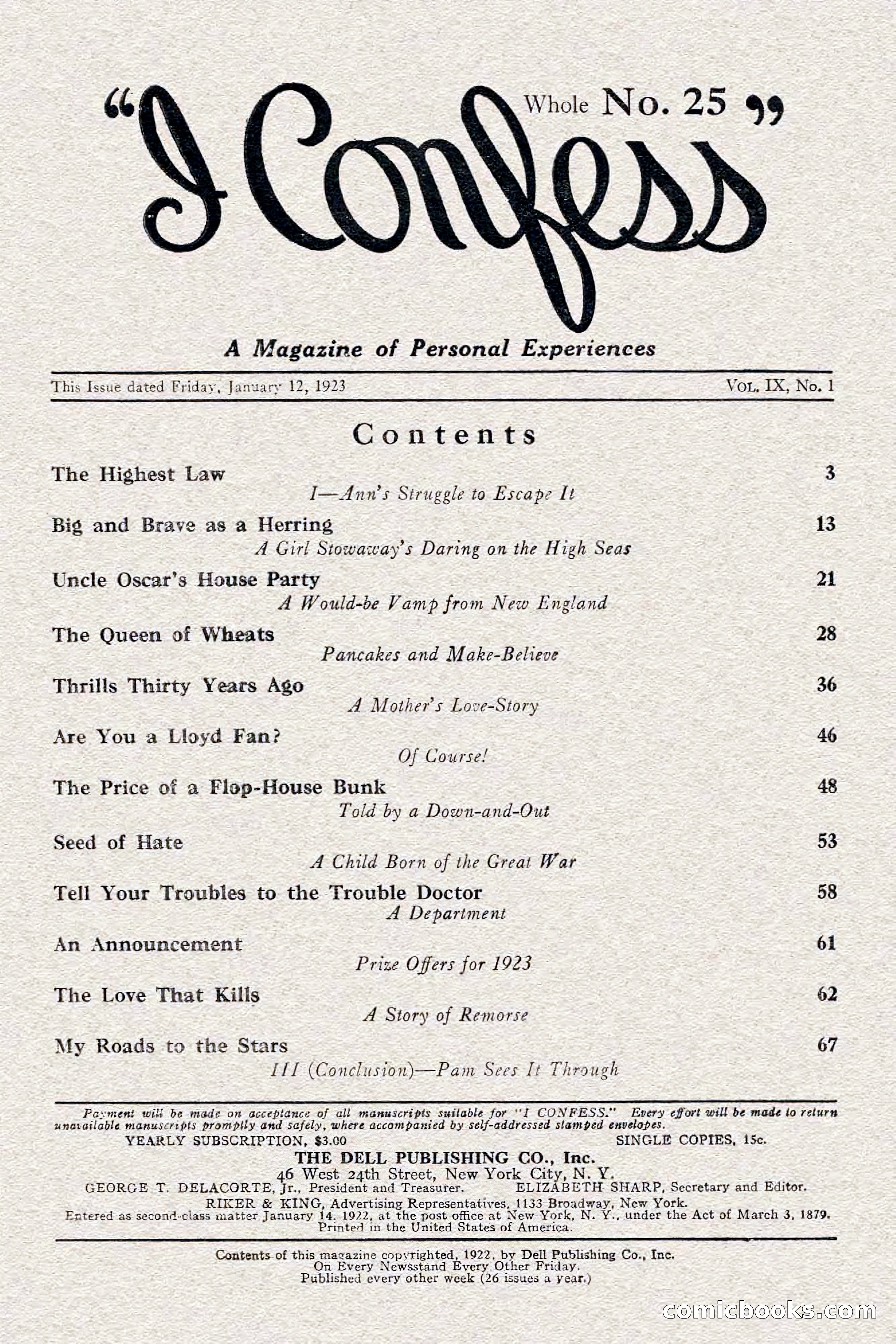 I Confess, Whole No. 25 — page 4 of 84