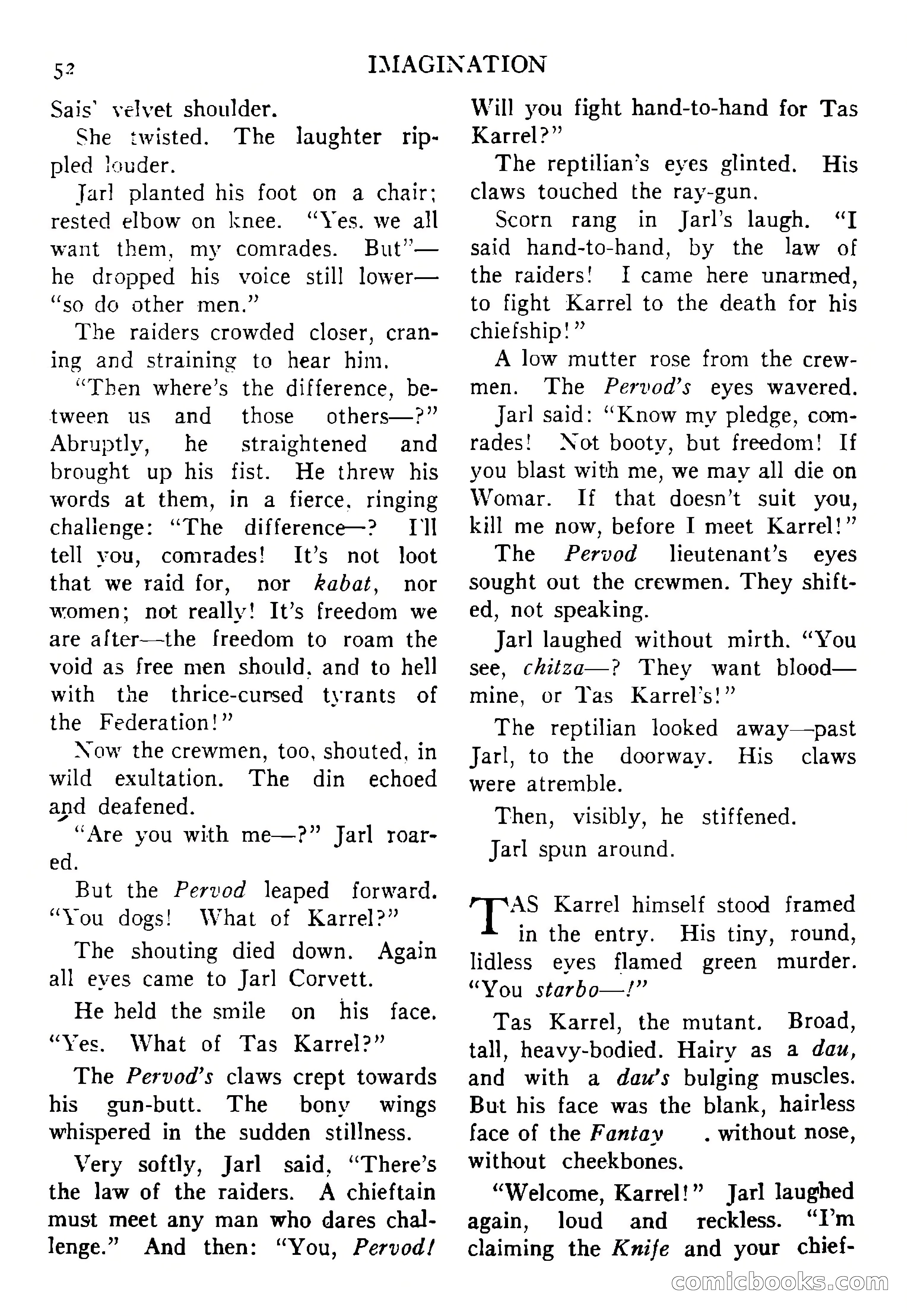 Imagination, September 1952 — page 52 of 165