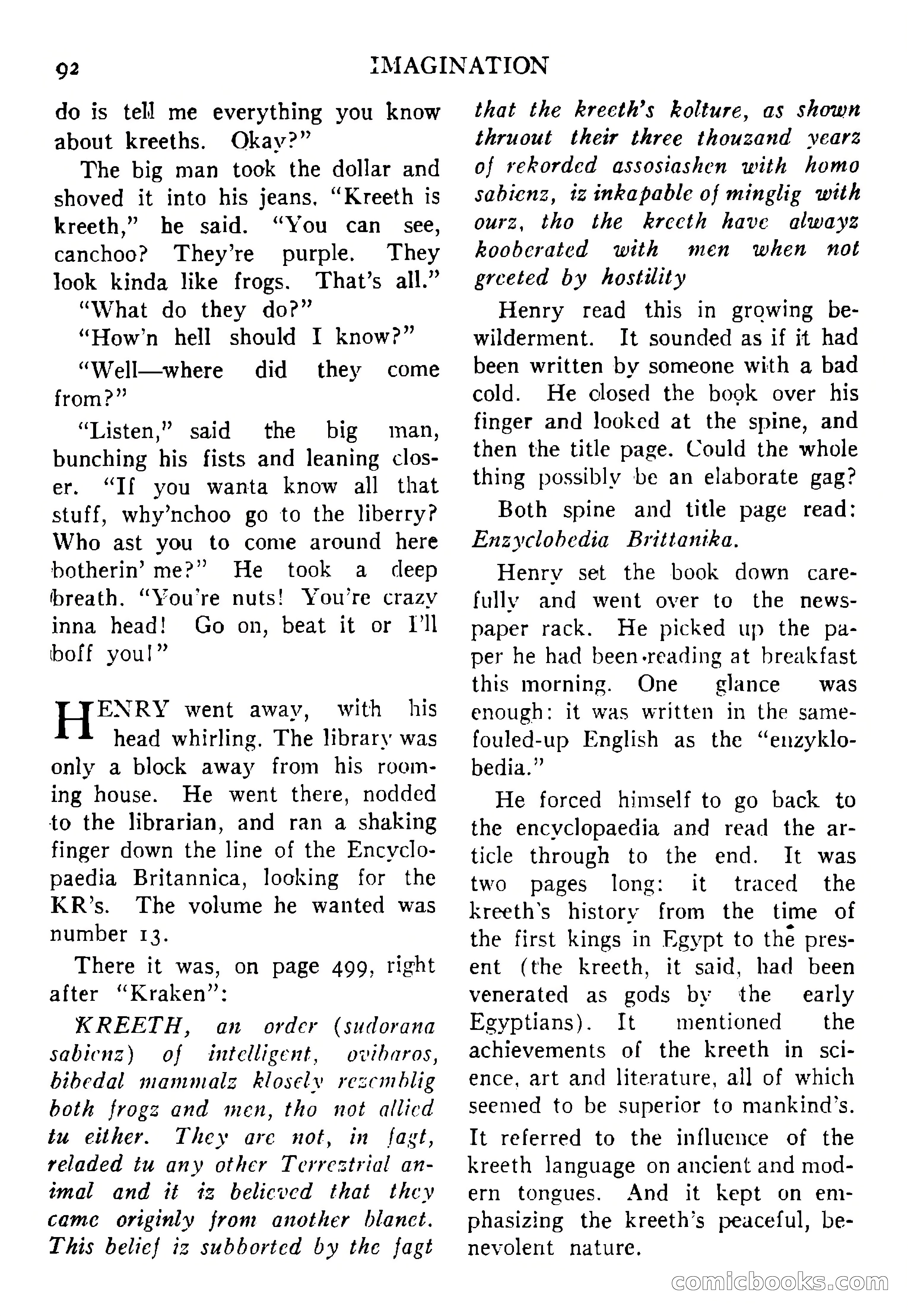 Imagination, September 1952 — page 92 of 165