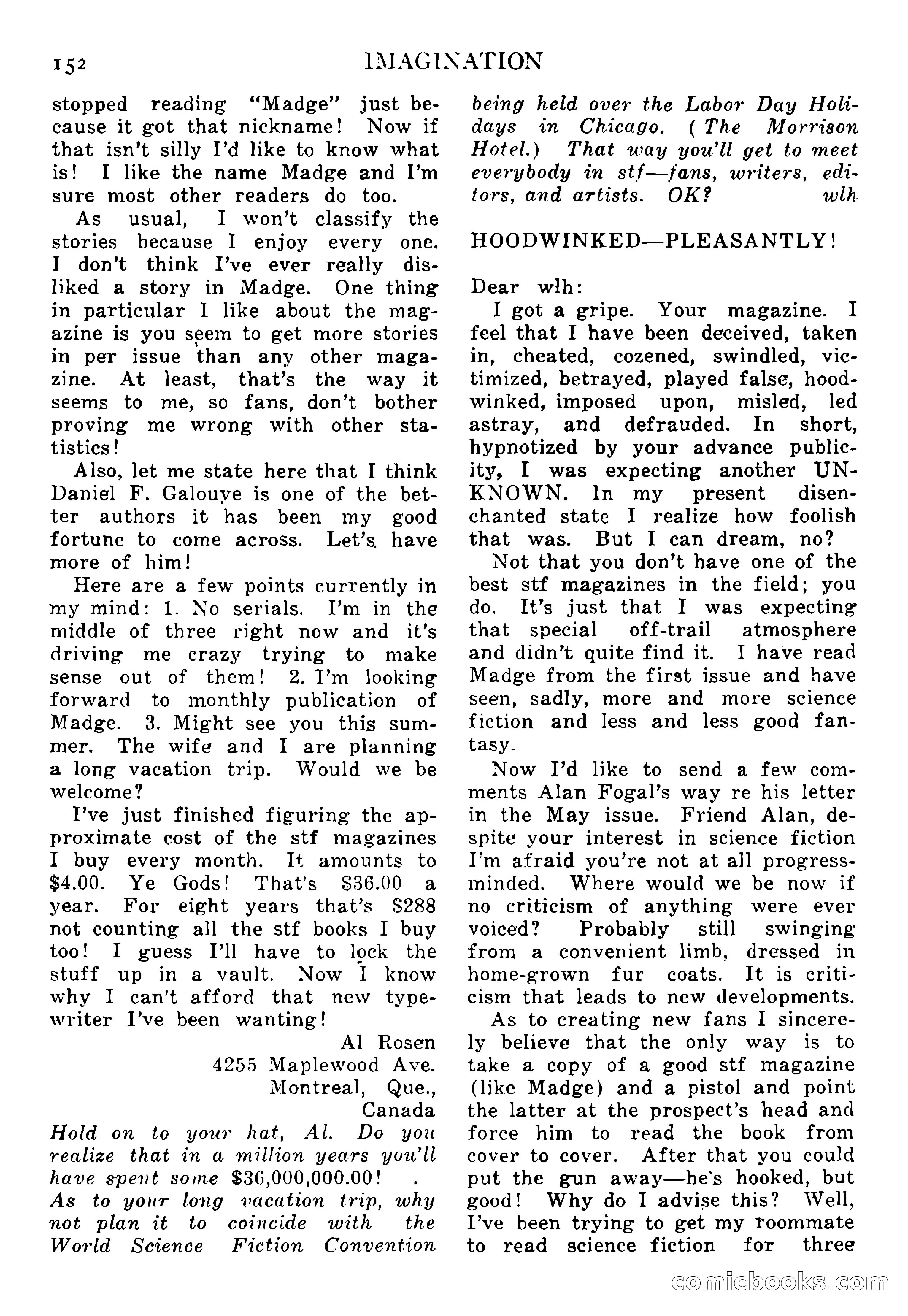 Imagination, September 1952 — page 152 of 165