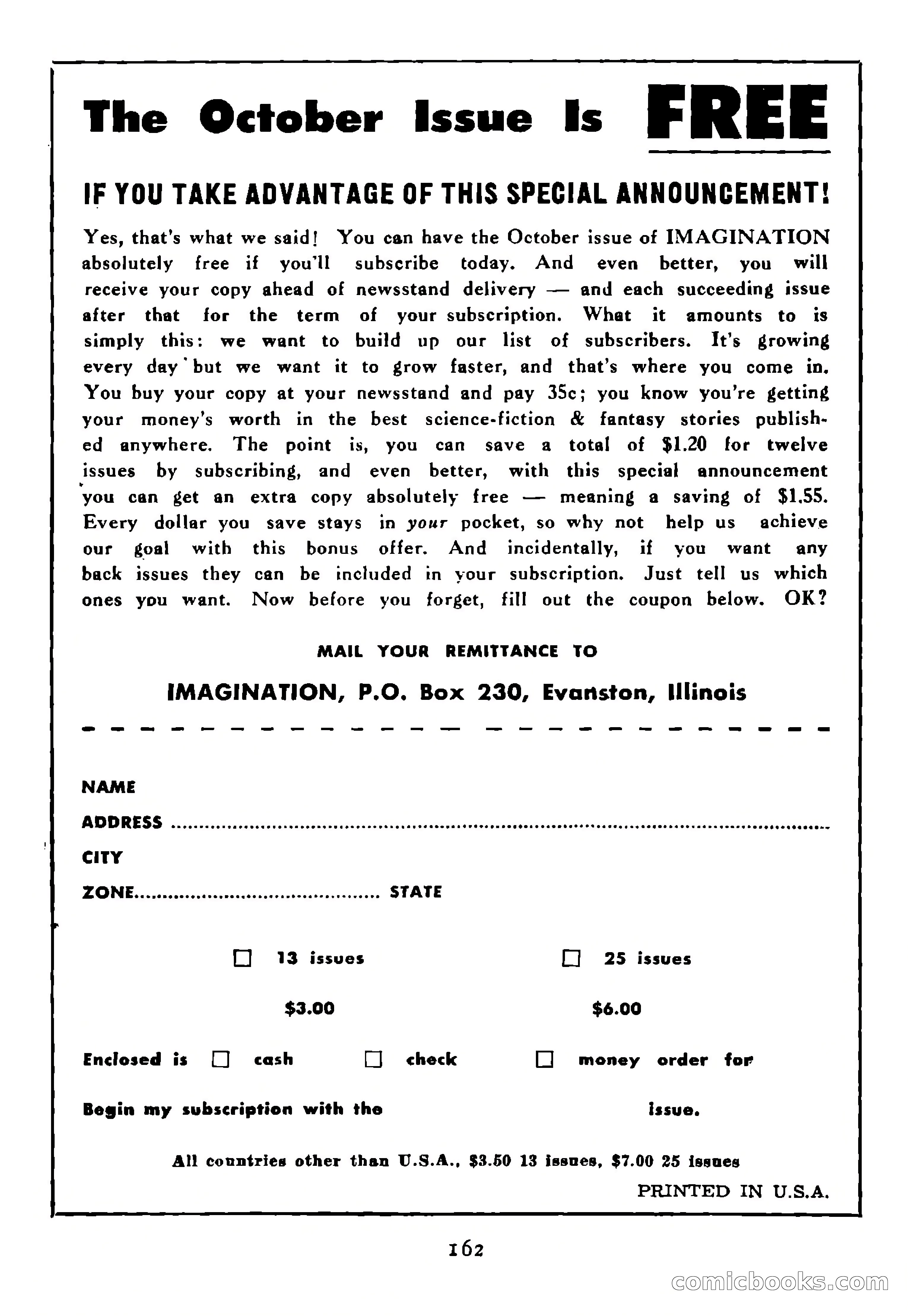 Imagination, September 1952 — page 162 of 165