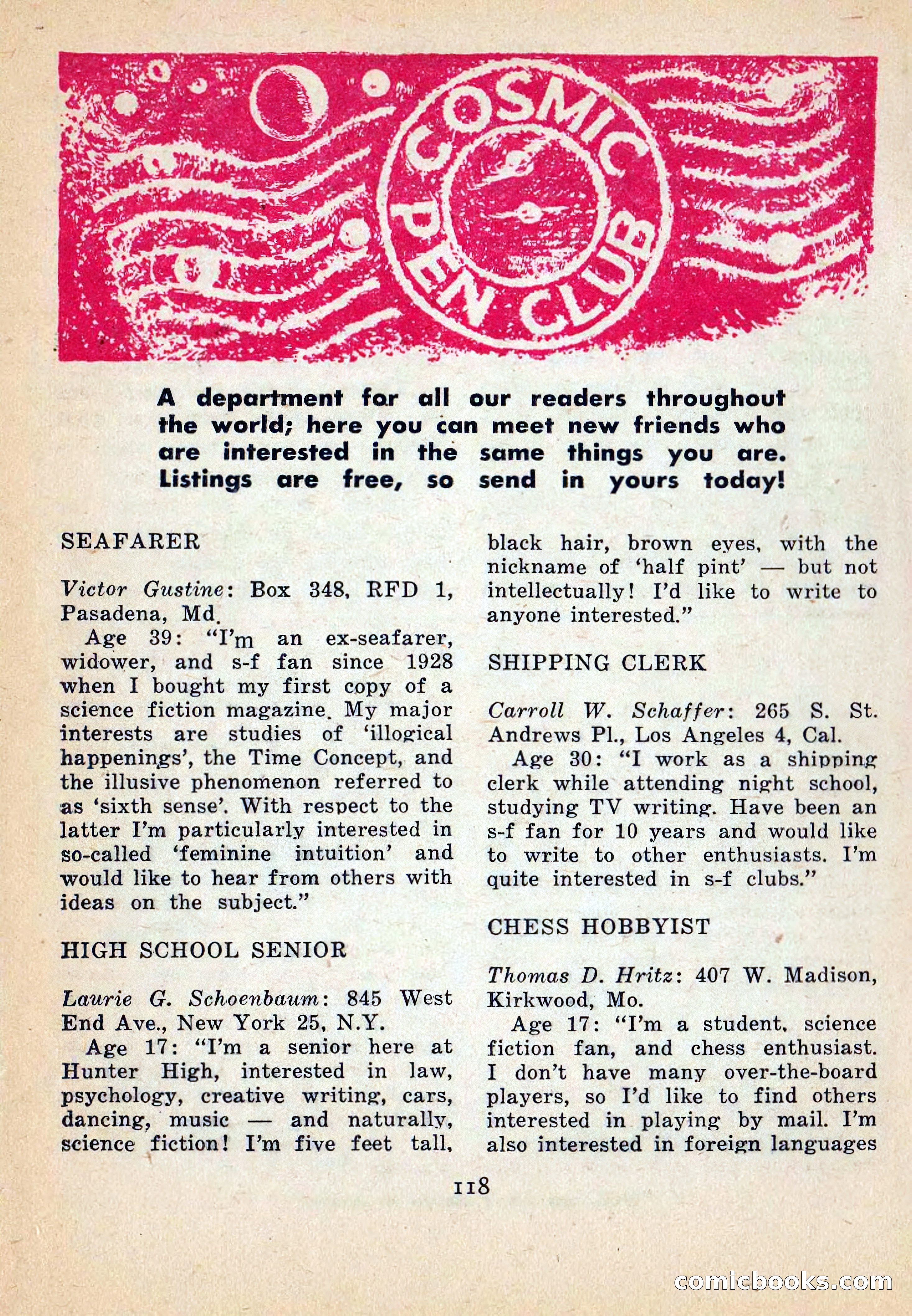 Imaginative Tales, July 1957 — page 119 of 132