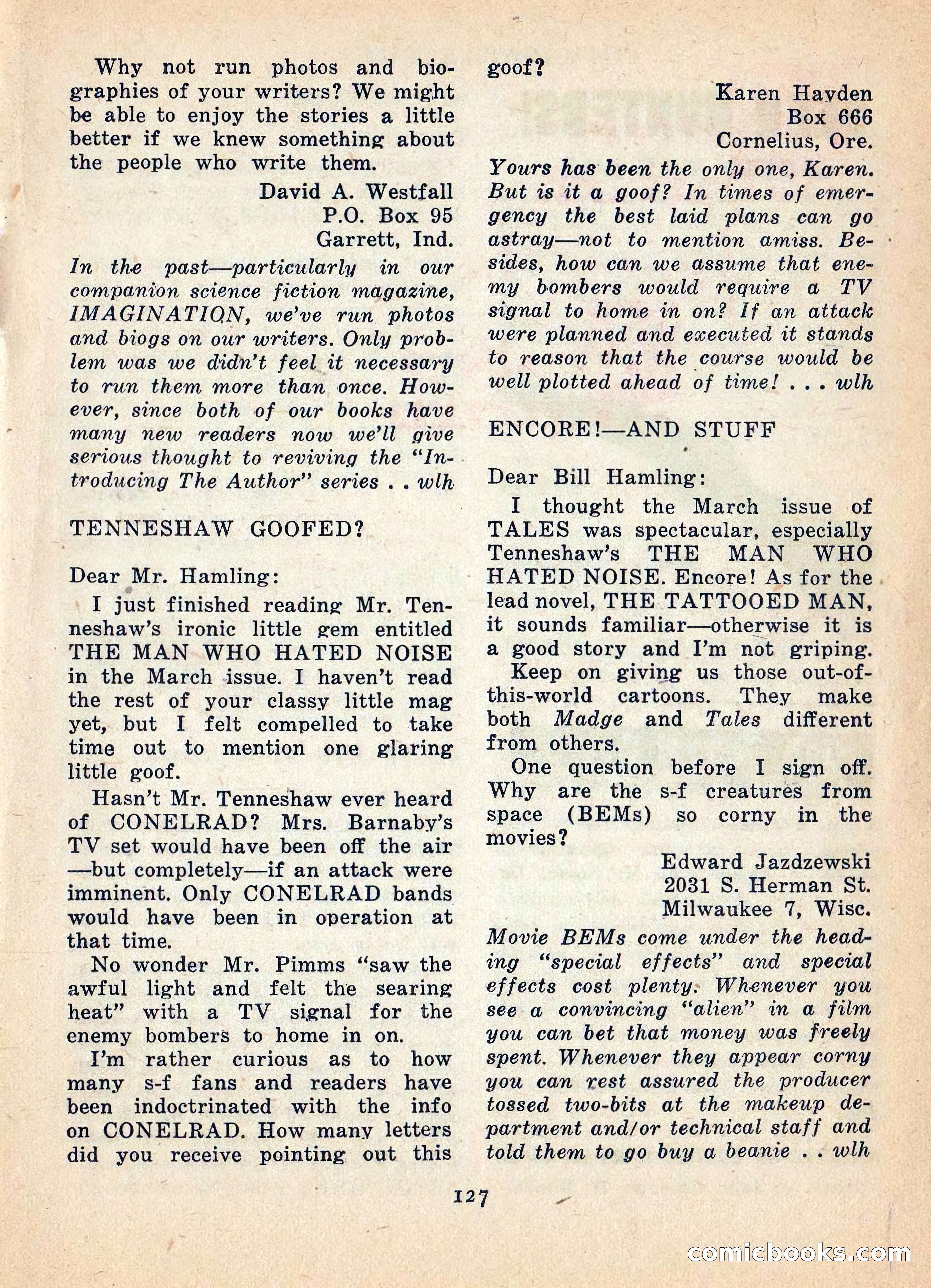 Imaginative Tales, July 1957 — page 128 of 132