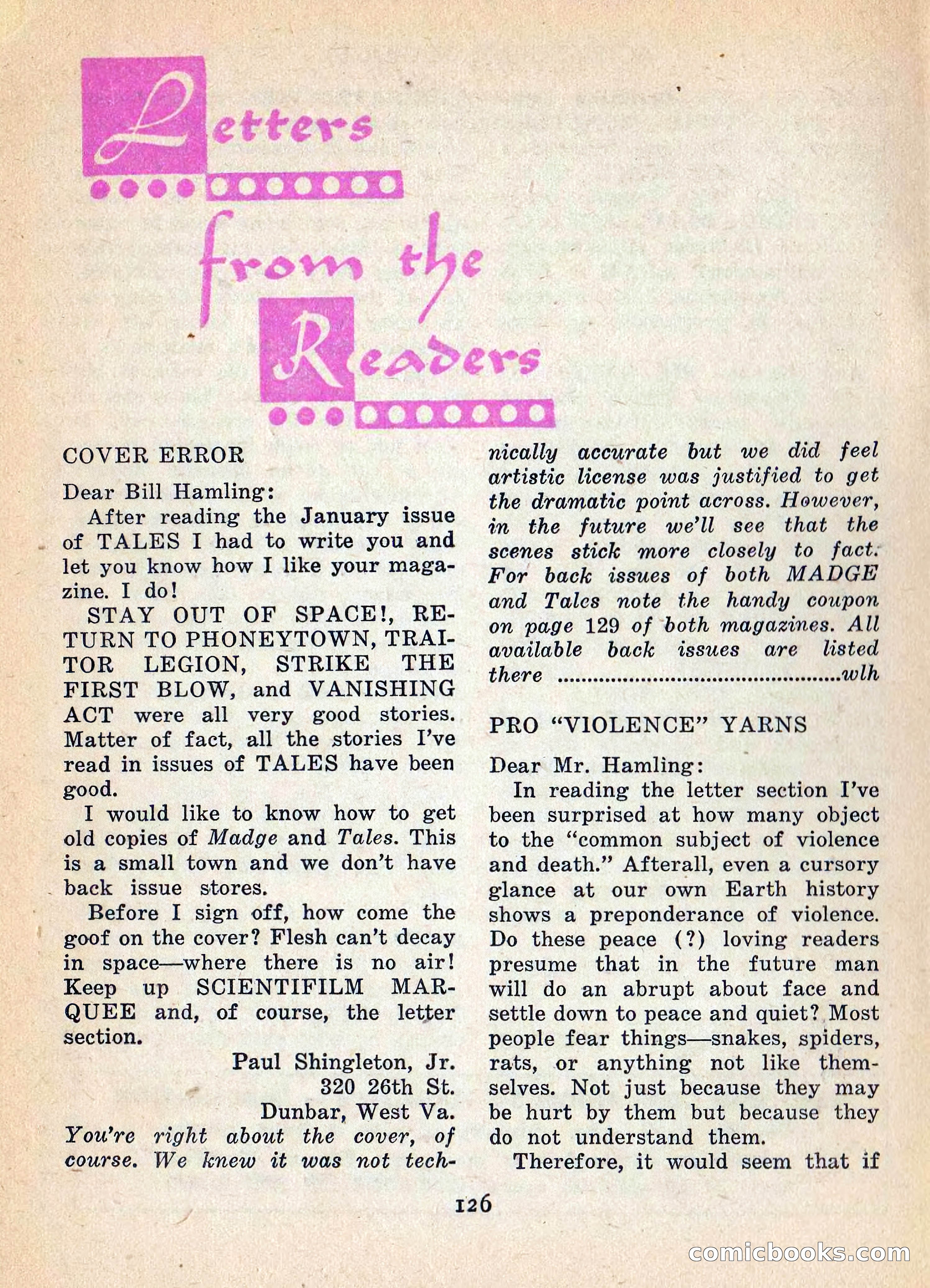 Imaginative Tales, Vol. 5, No. 3 — page 127 of 132