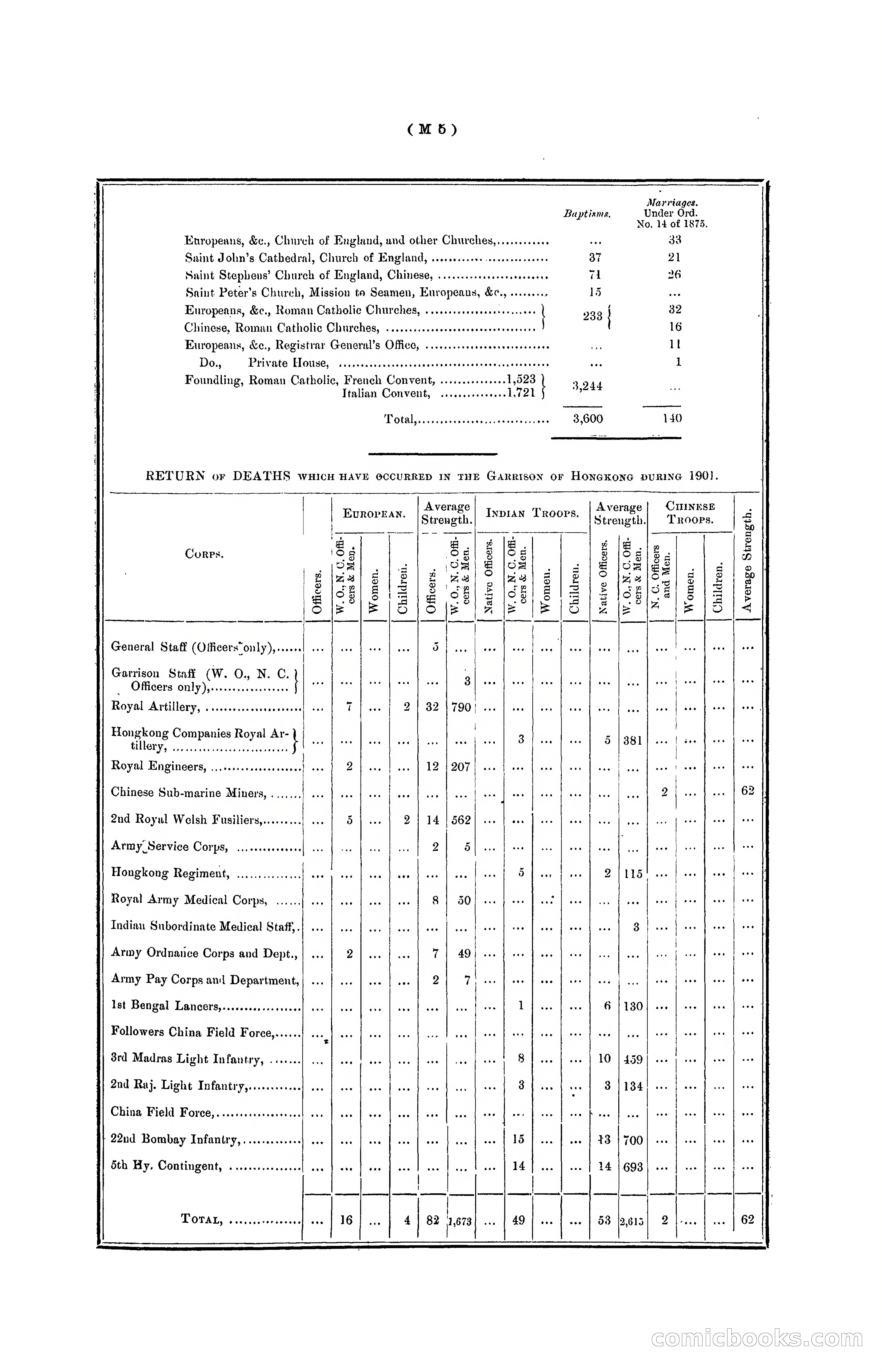 Hong Kong Blue Book for the Year, 1901 — page 285 of 370