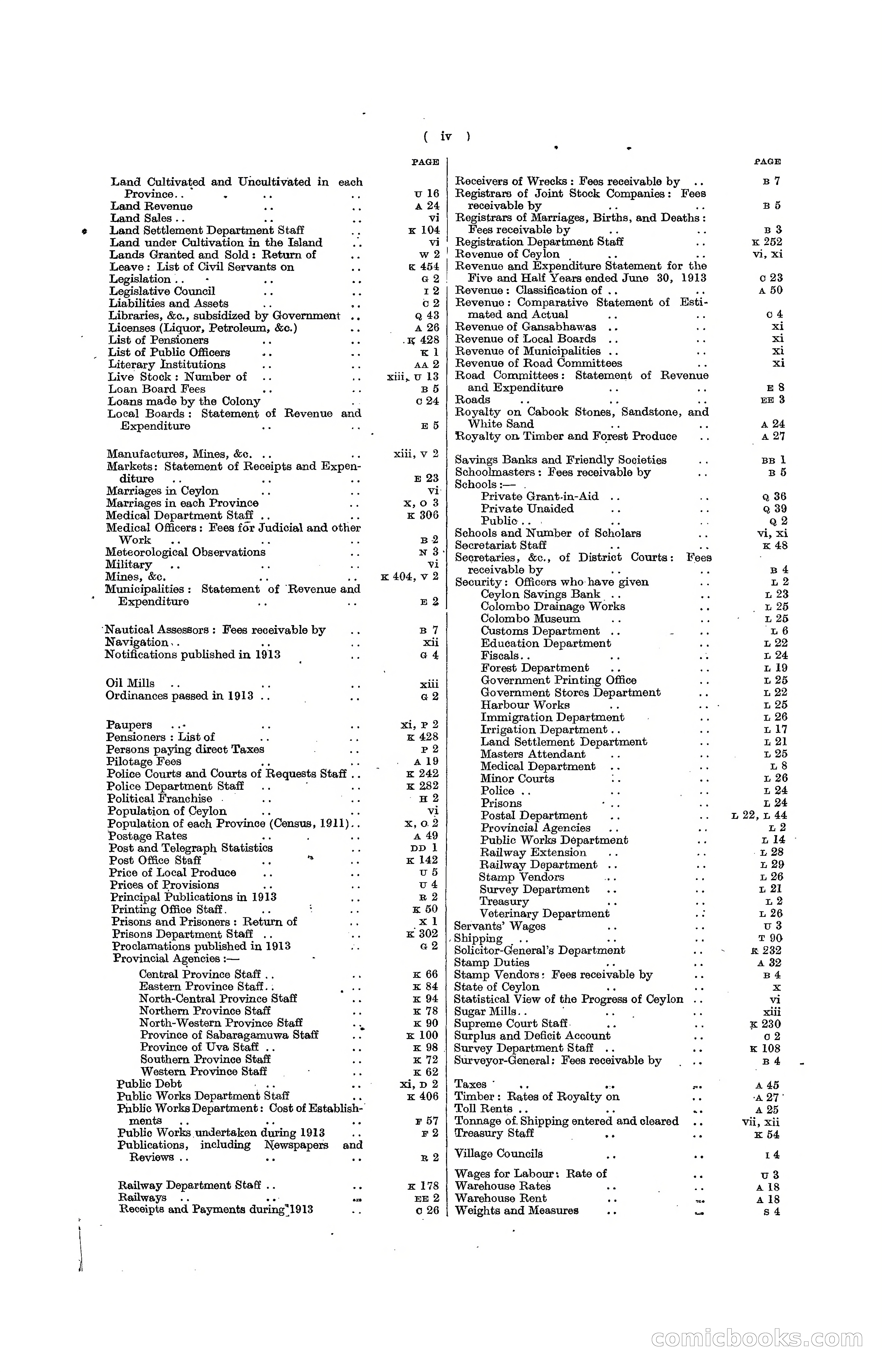The Ceylon Blue Book, 1913 — page 6 of 398