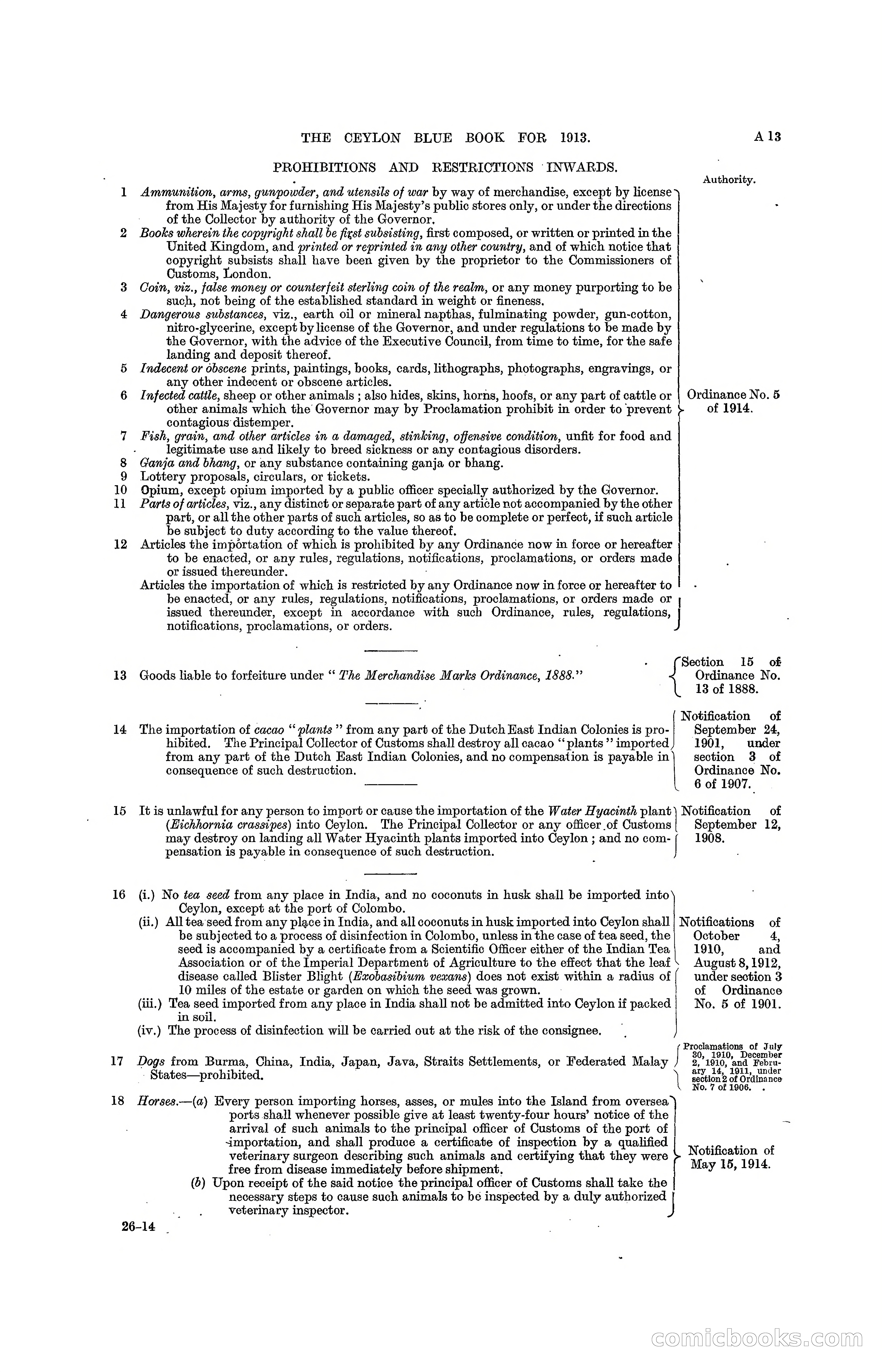The Ceylon Blue Book, 1913 — page 29 of 398