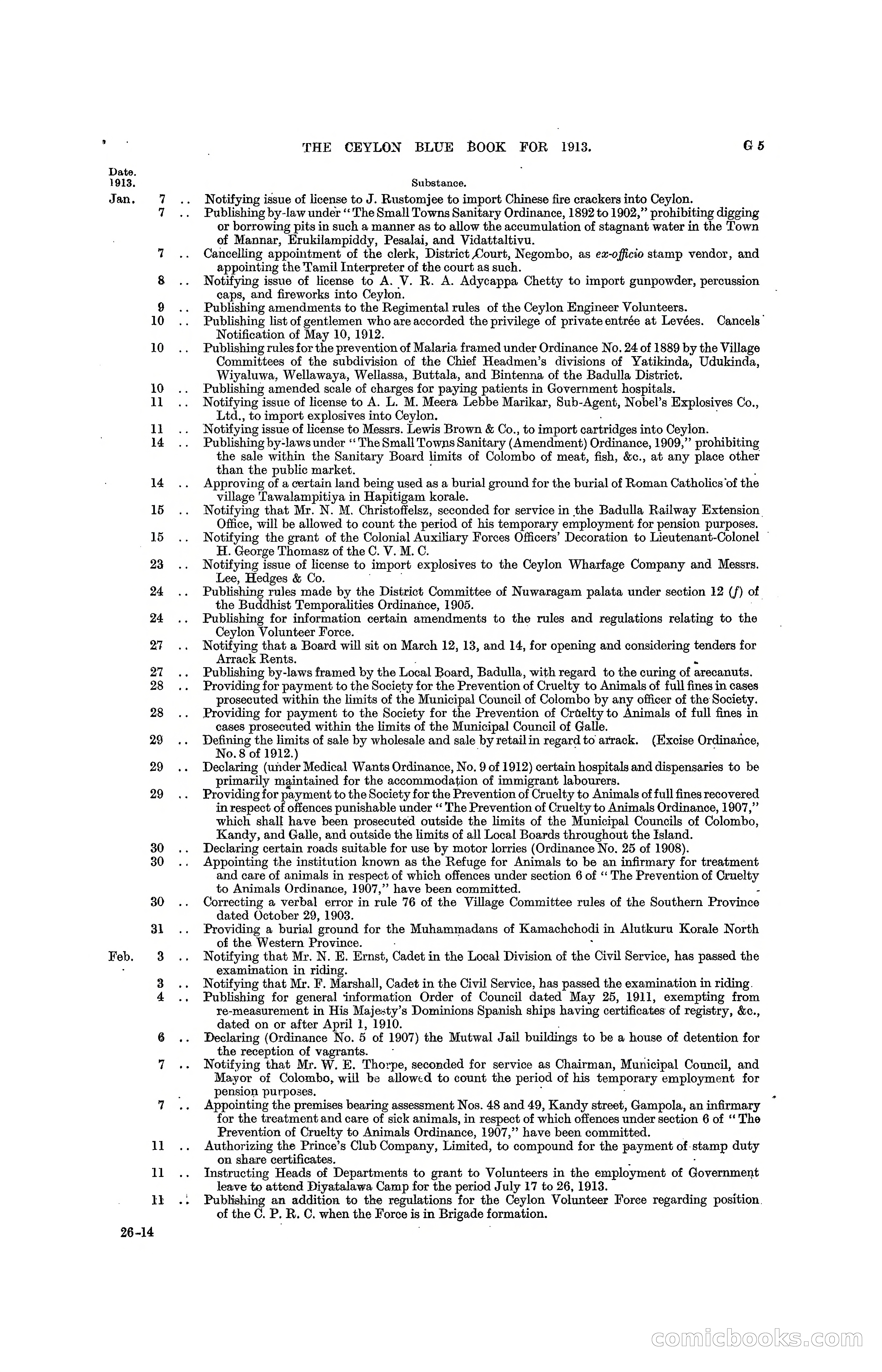 The Ceylon Blue Book, 1913 — page 199 of 398