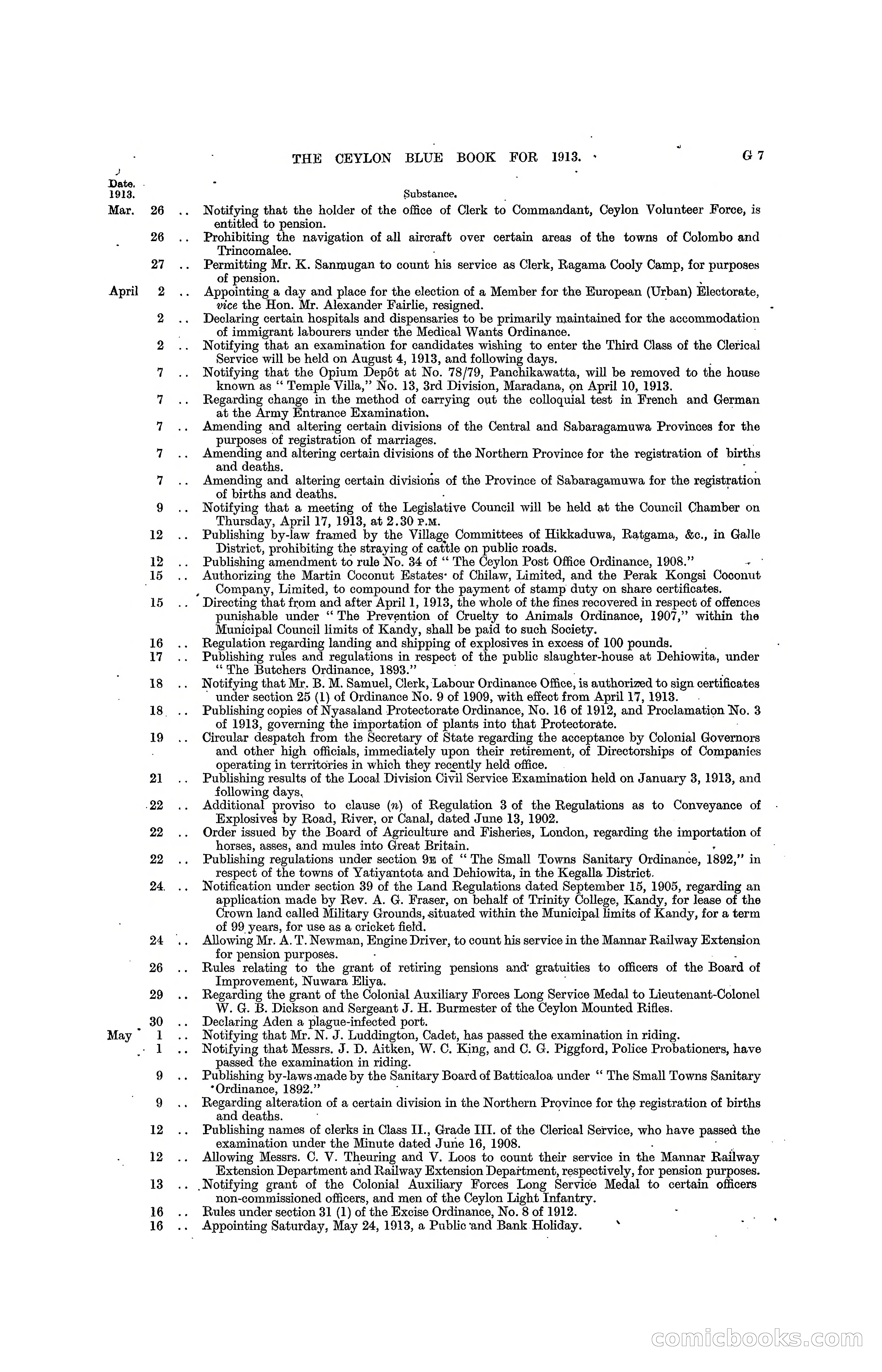 The Ceylon Blue Book, 1913 — page 201 of 398